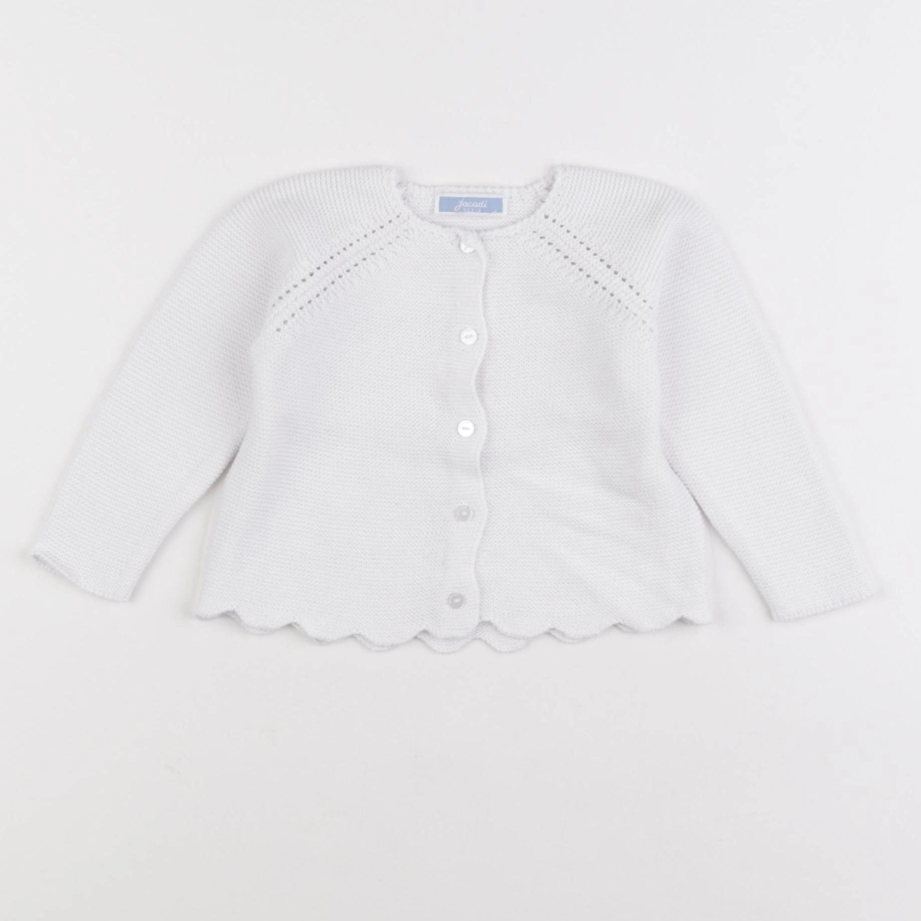 Jacadi - gilet blanc - 12 mois