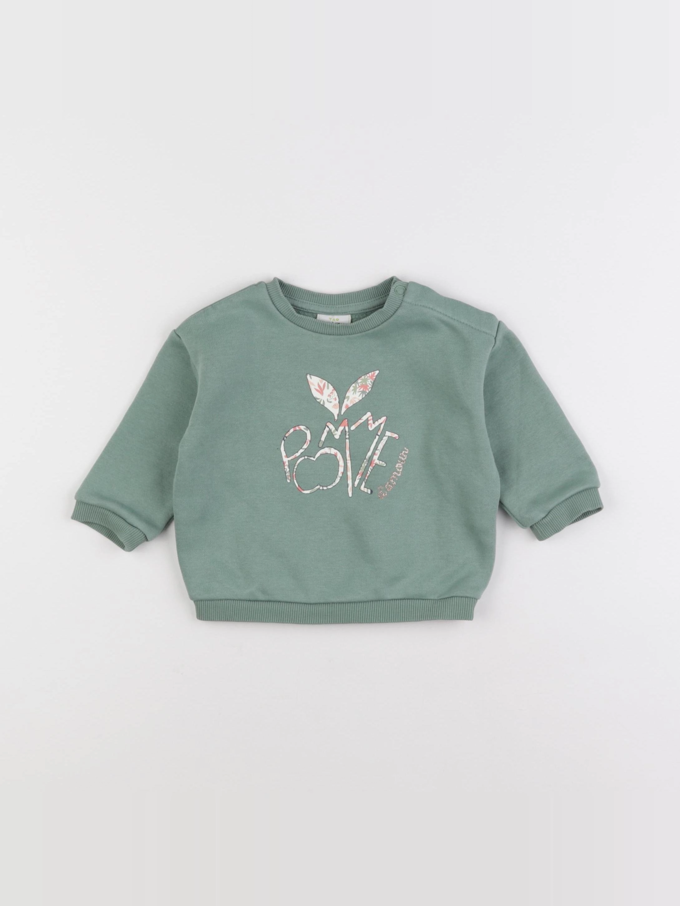 Tape à l'oeil - sweat vert - 9 mois