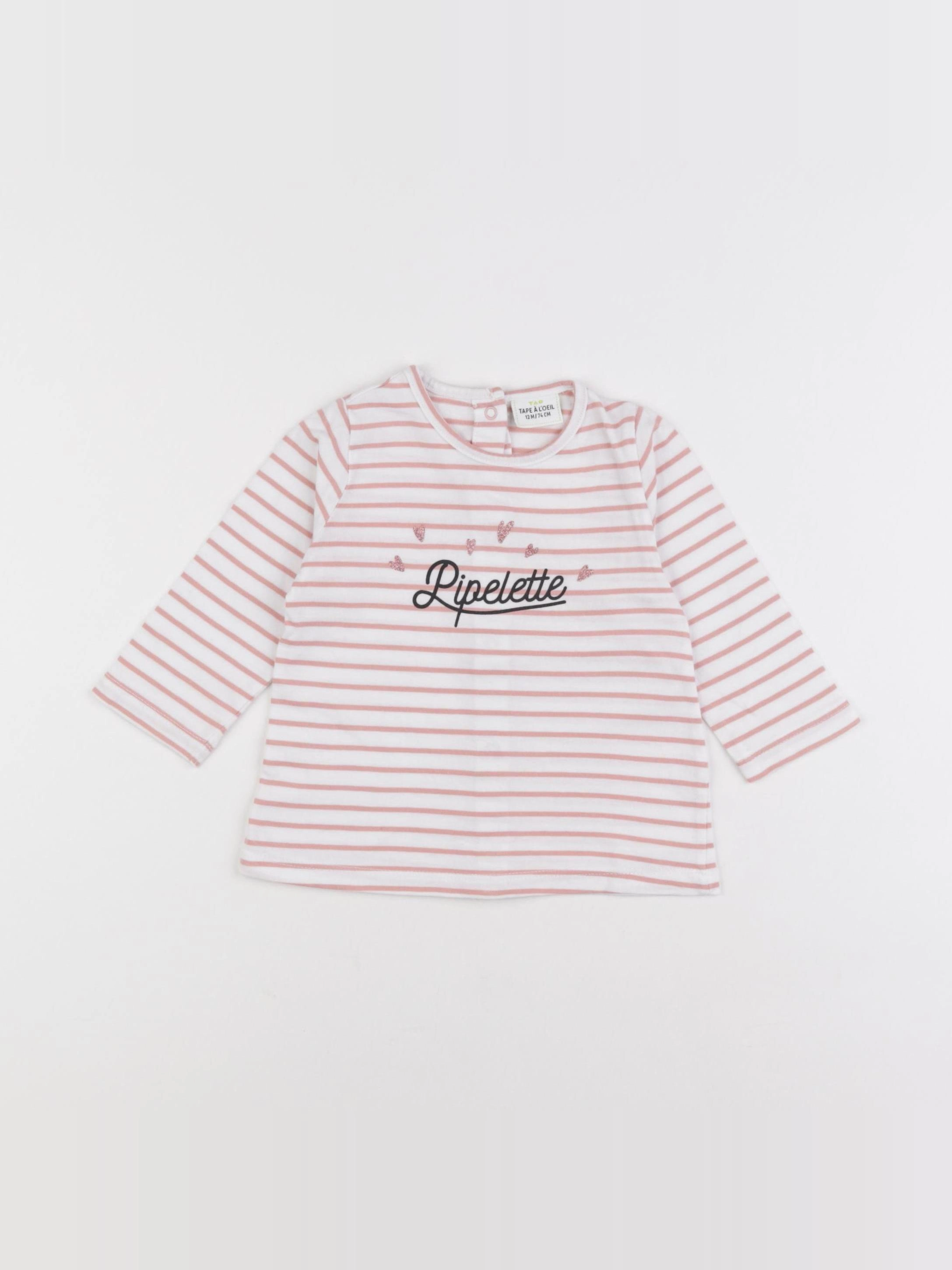 Tape à l'oeil - tee-shirt rose - 12 mois