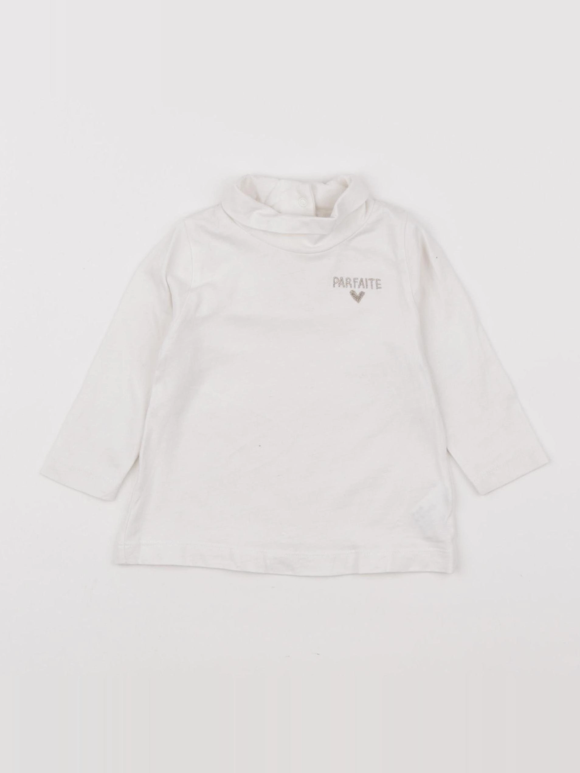 Tape à l'oeil - sous-pull blanc - 9 mois