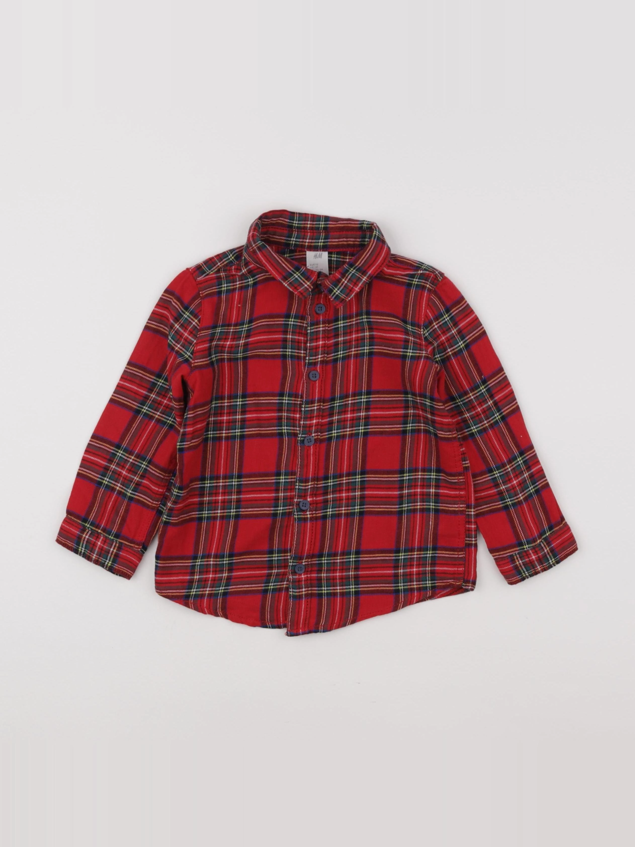 H&M - chemise rouge - 18/24 mois