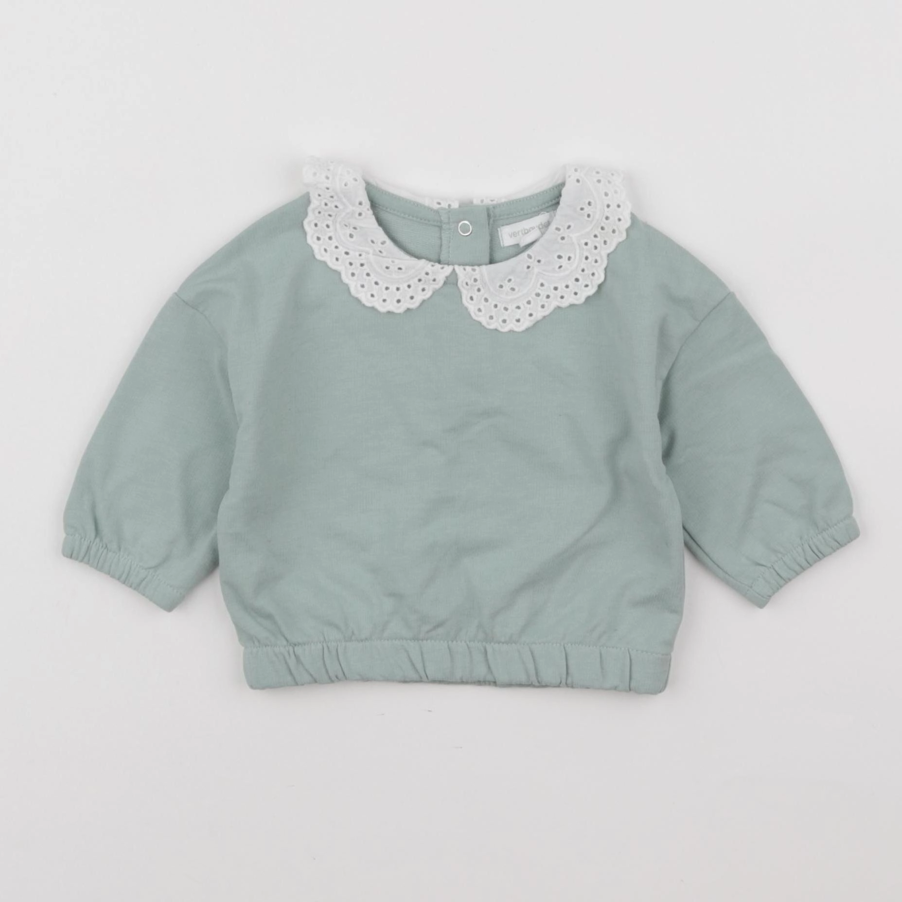 Vertbaudet - sweat vert - 3 mois