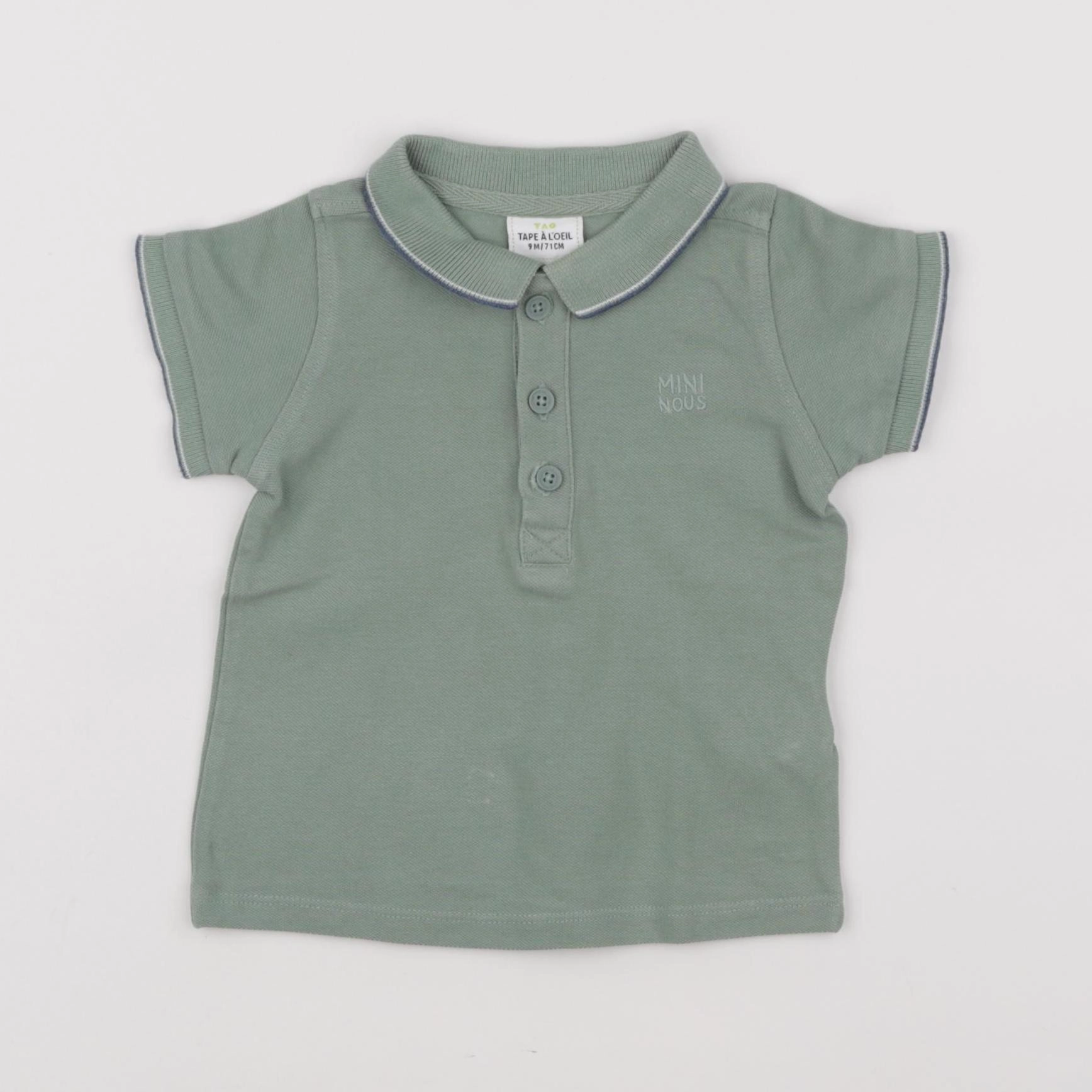 Tape à l'oeil - polo vert - 9 mois