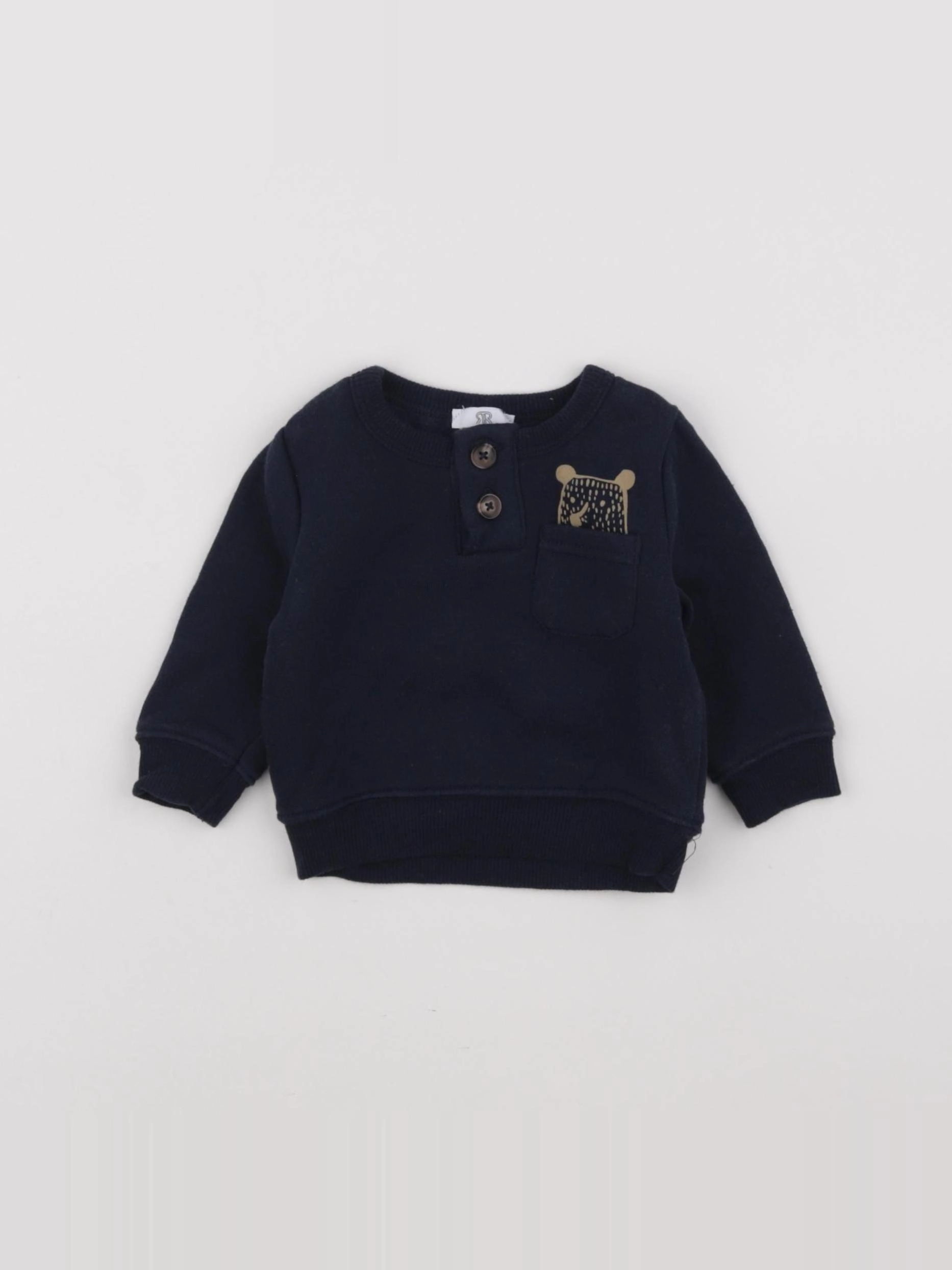La Redoute - sweat bleu - 3 mois