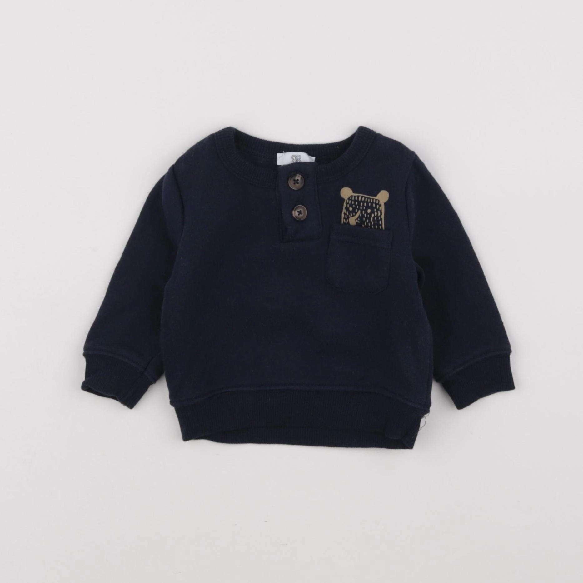 La Redoute - sweat bleu - 3 mois