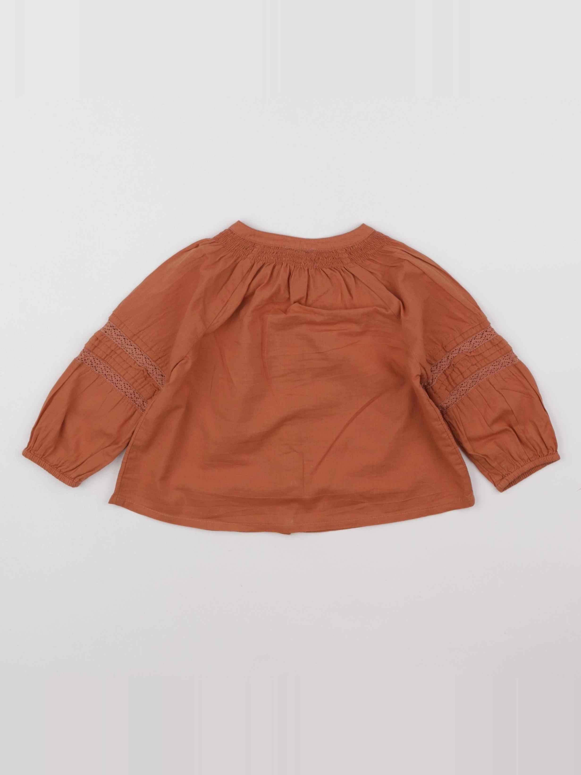 Vertbaudet - blouse marron - 18 mois