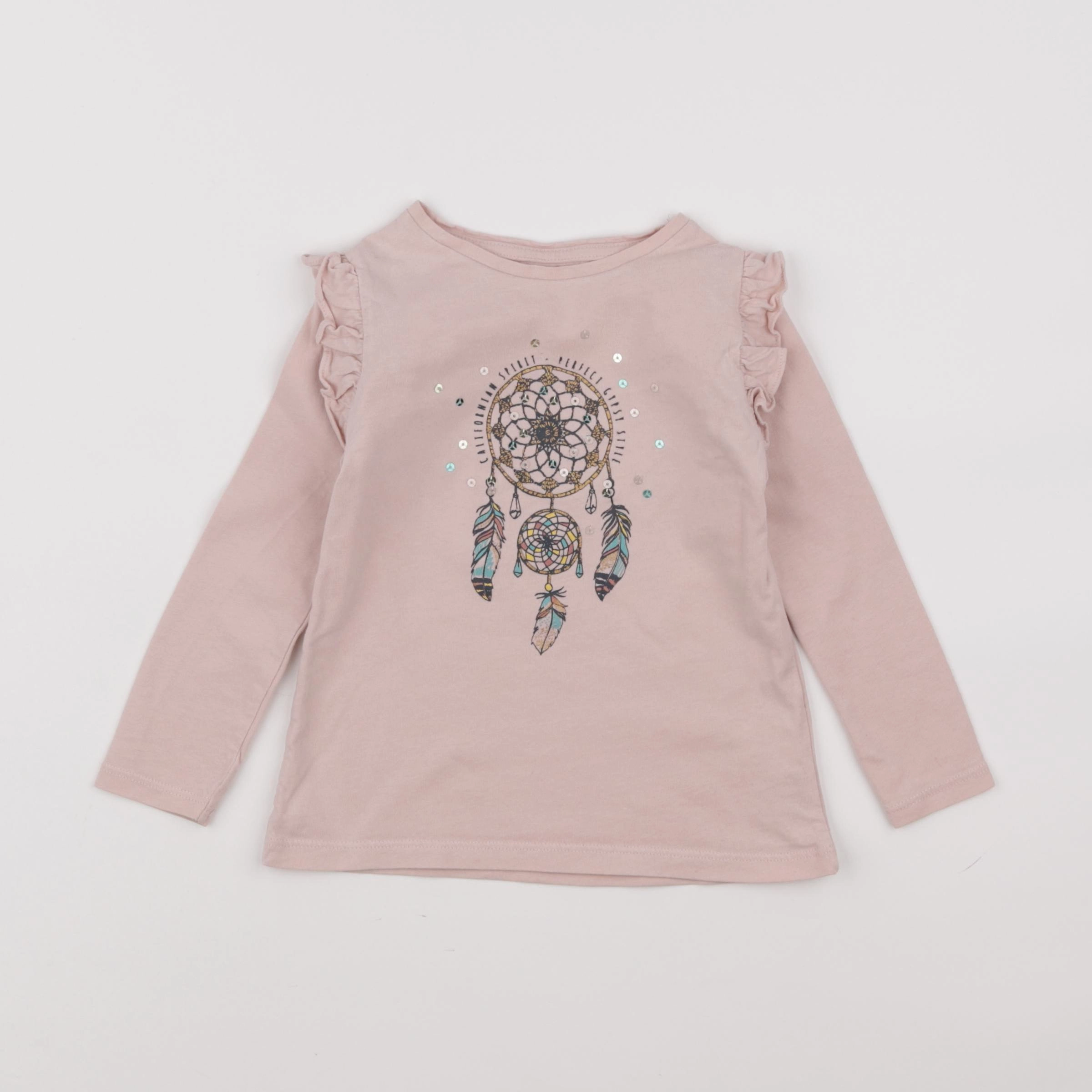 Vertbaudet - tee-shirt rose - 4 ans