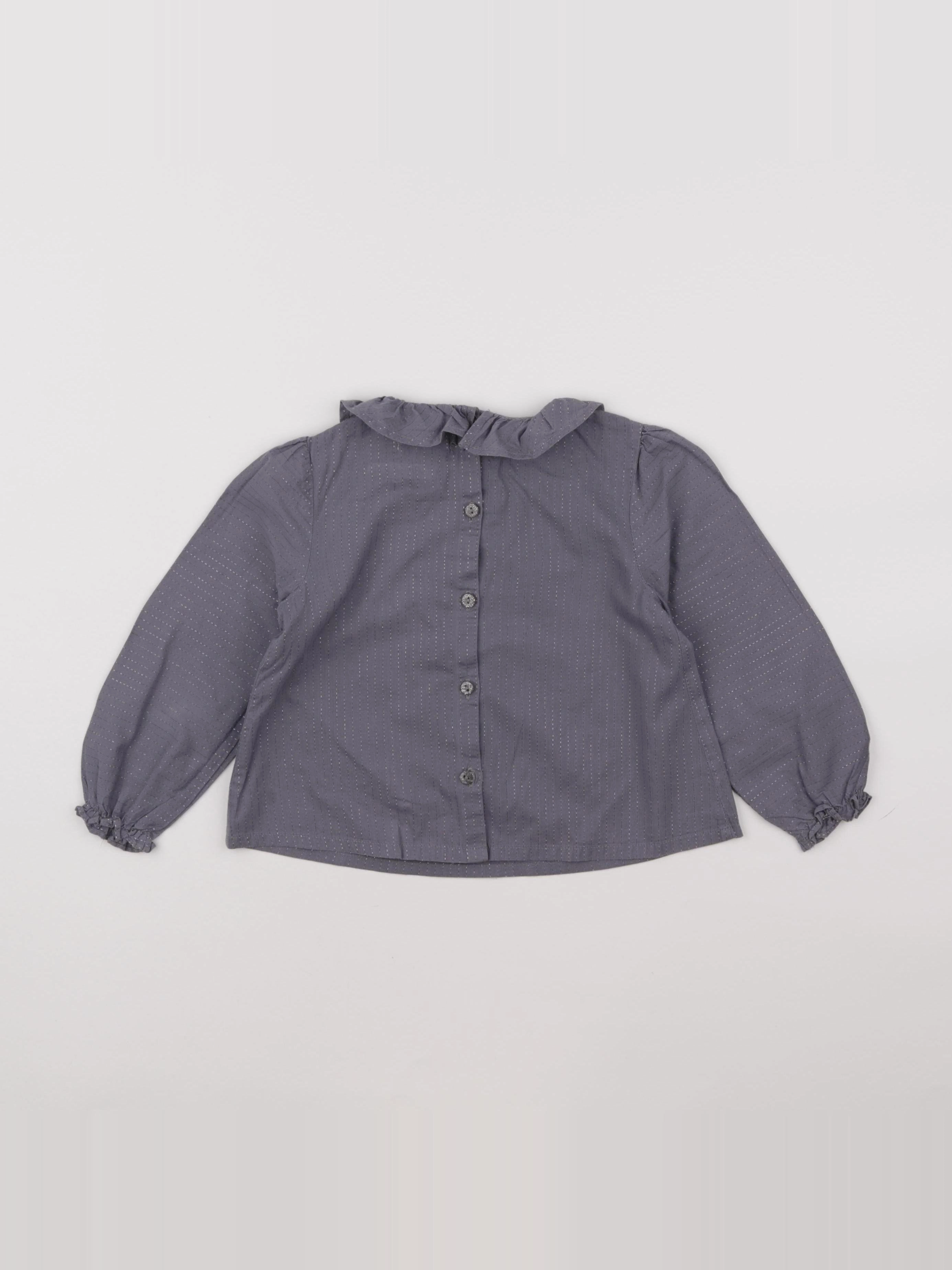 Cyrillus - blouse gris, argent - 36 mois