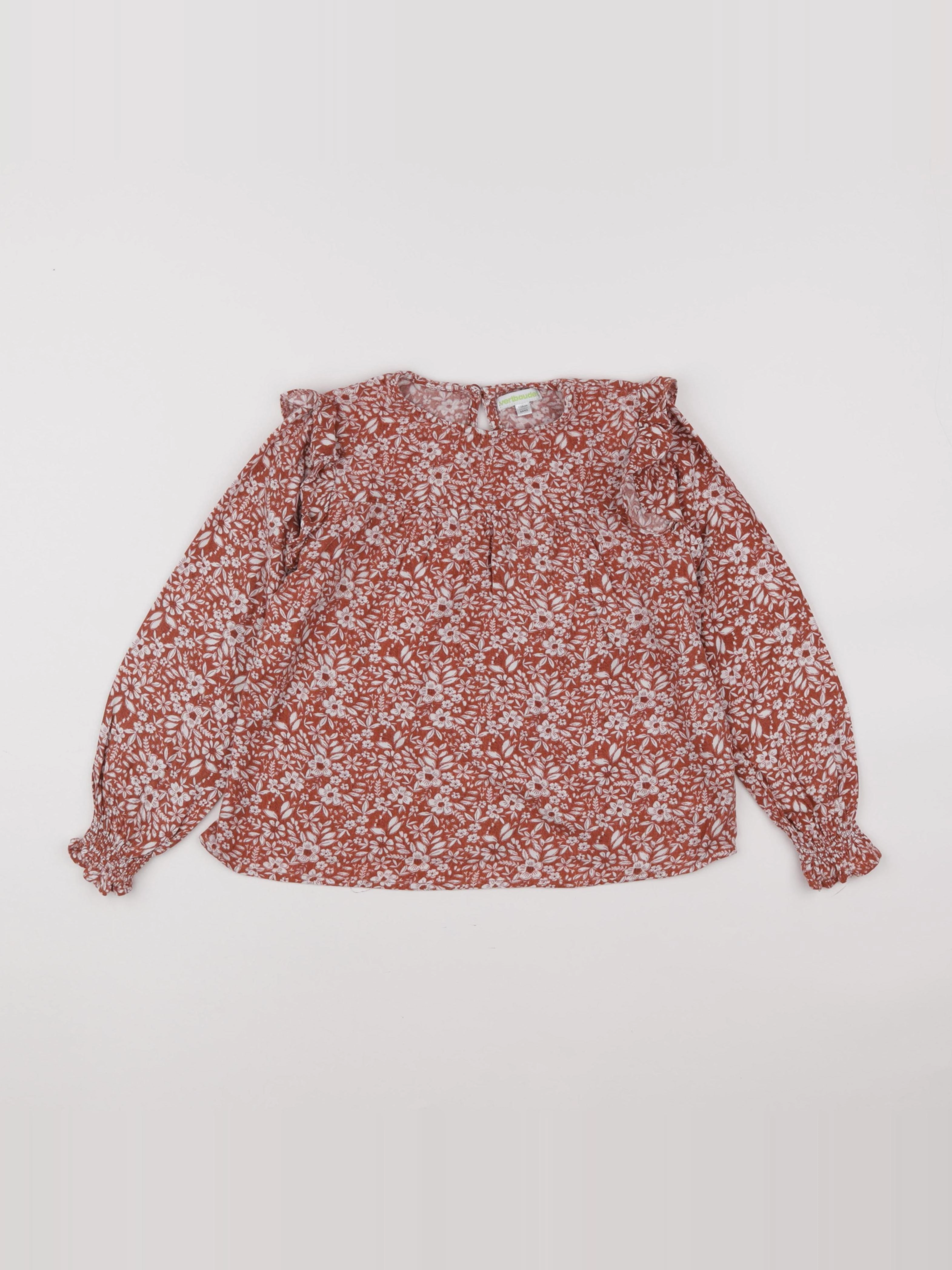 Vertbaudet - blouse rouge - 8 ans