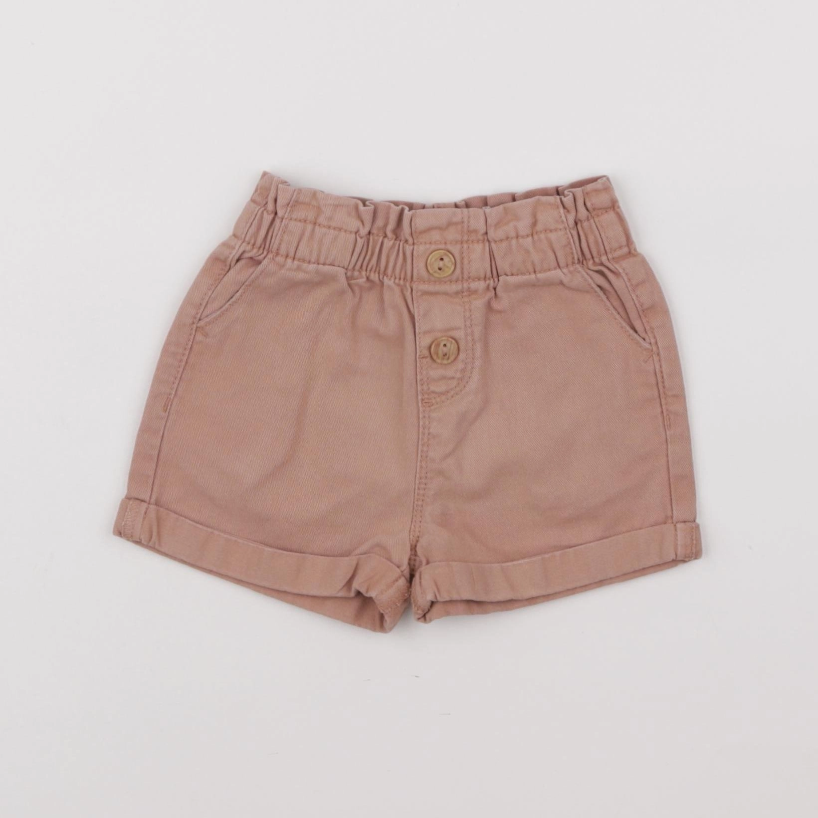 Vertbaudet - short marron - 12 mois