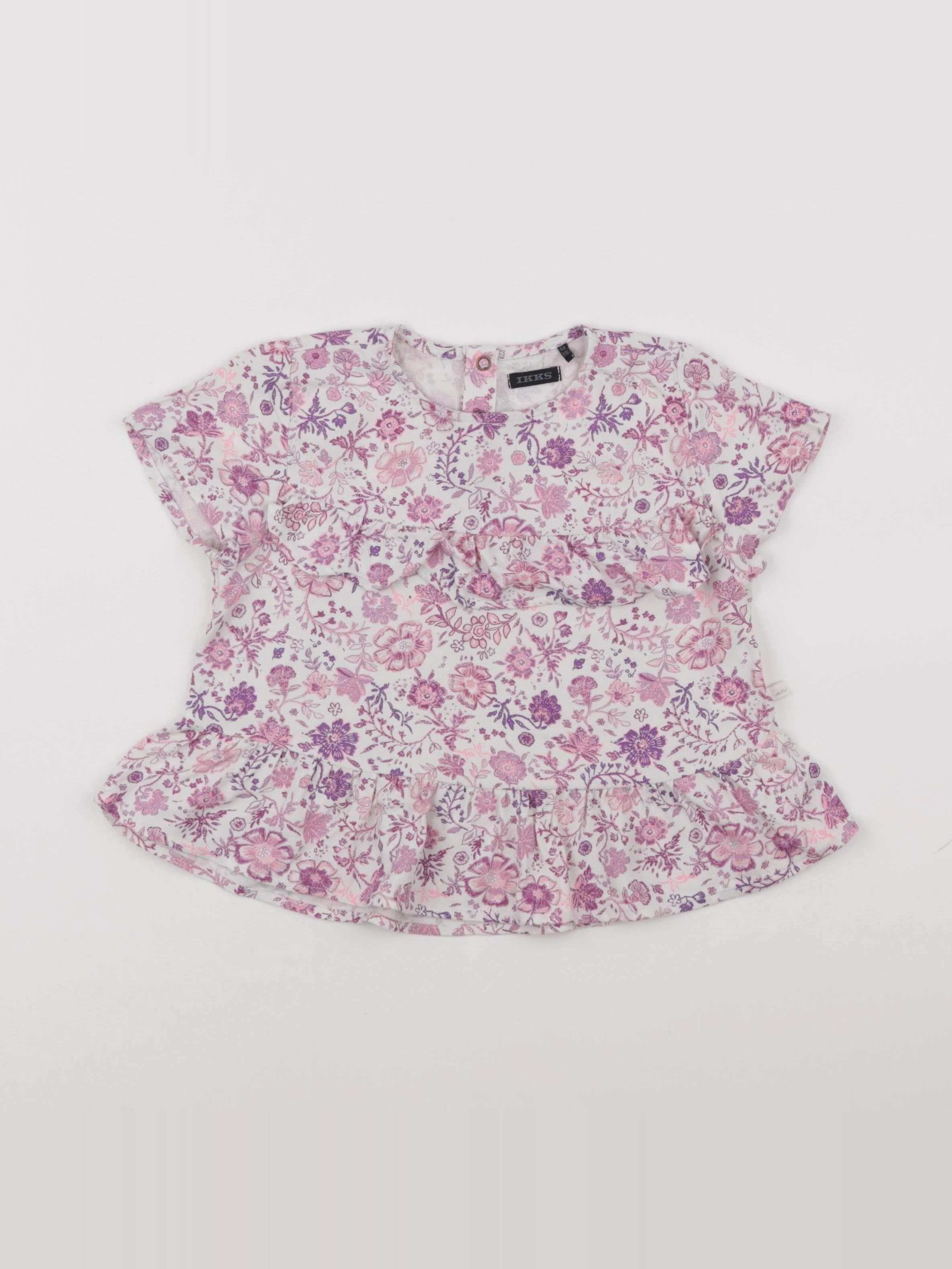 IKKS - blouse blanc, rose - 6 ans