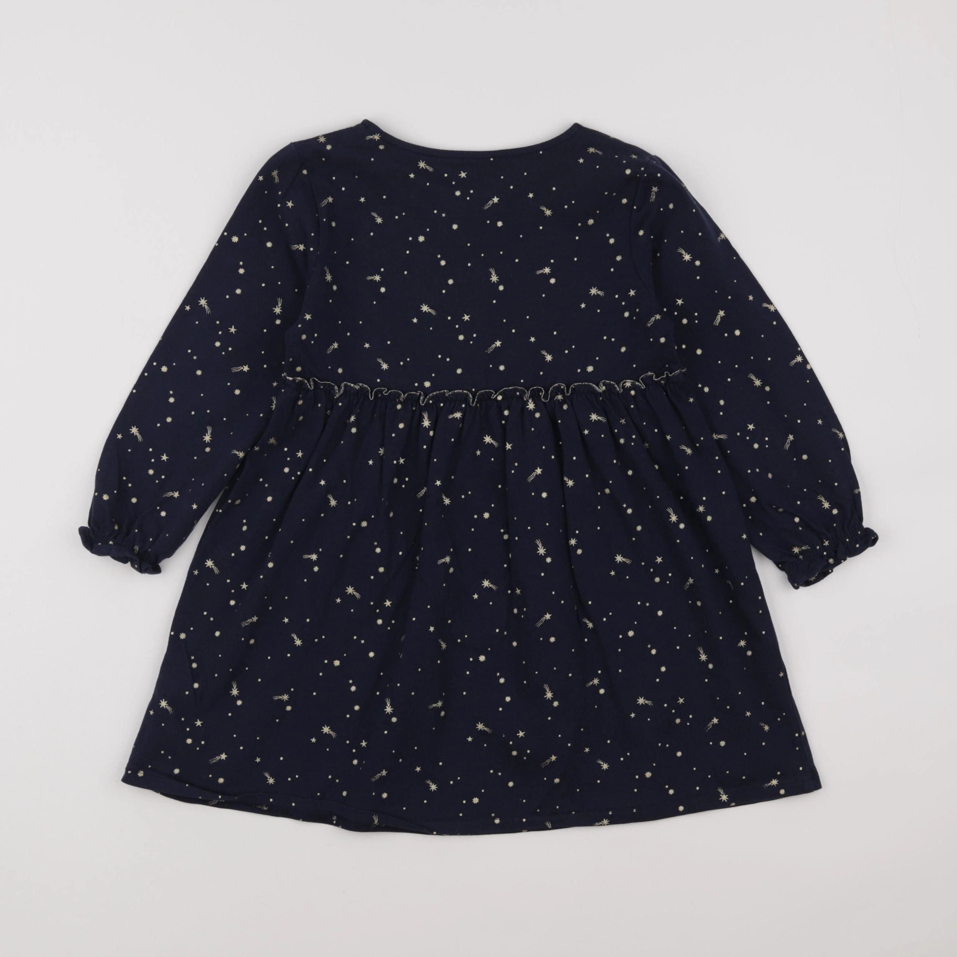 Vertbaudet - robe bleu, or - 6 ans