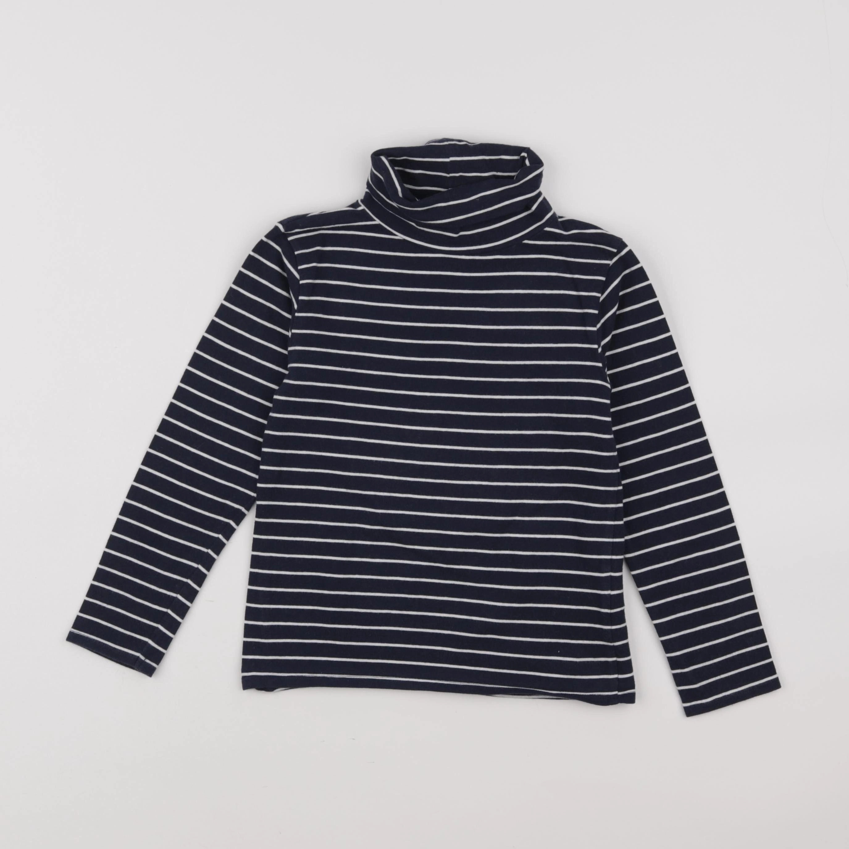 Vertbaudet - sous-pull bleu, blanc - 6 ans