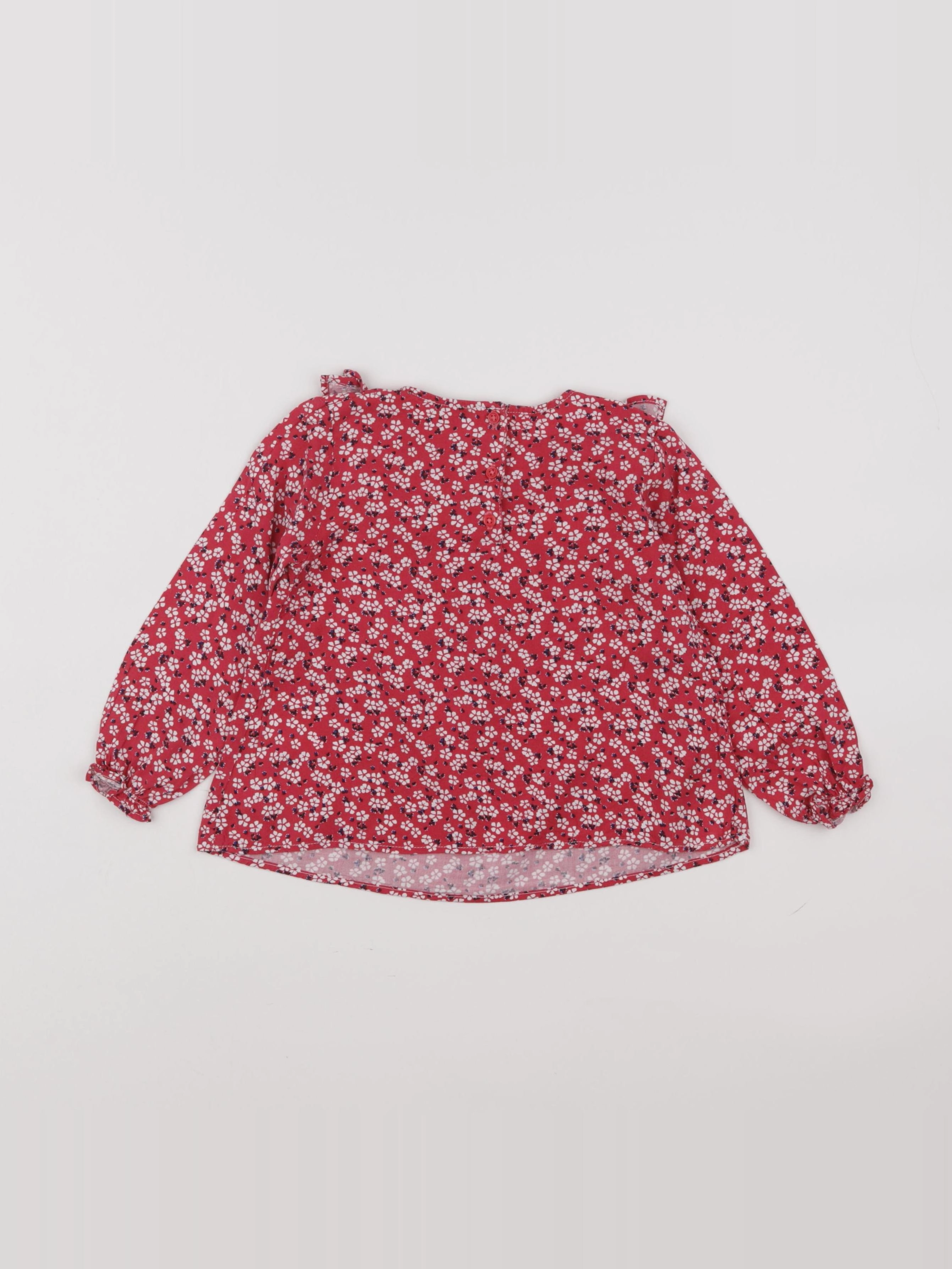 Vertbaudet - blouse rouge - 3 ans