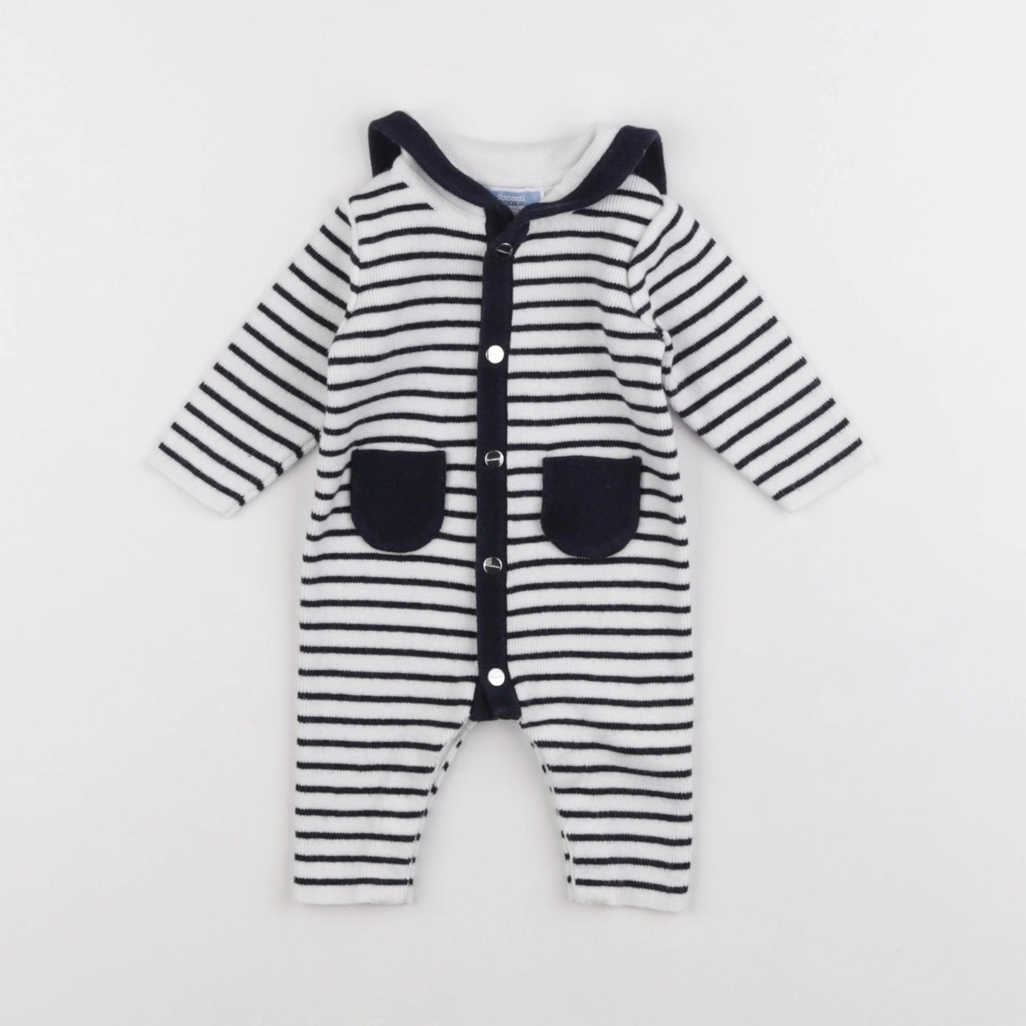 Jacadi - combinaison blanc, bleu - 3 mois