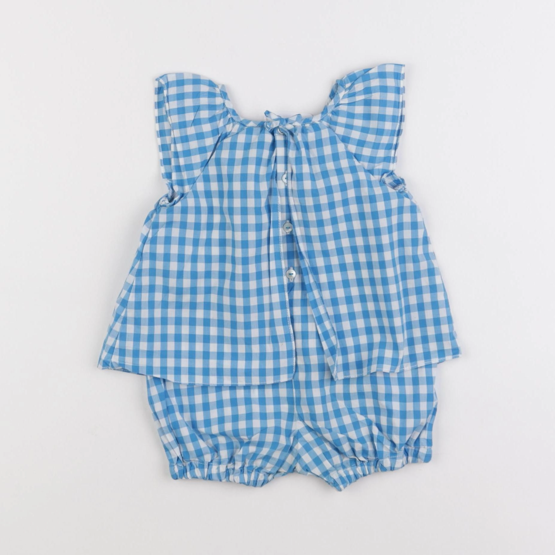 Jacadi - combinaison bleu, blanc - 3 mois
