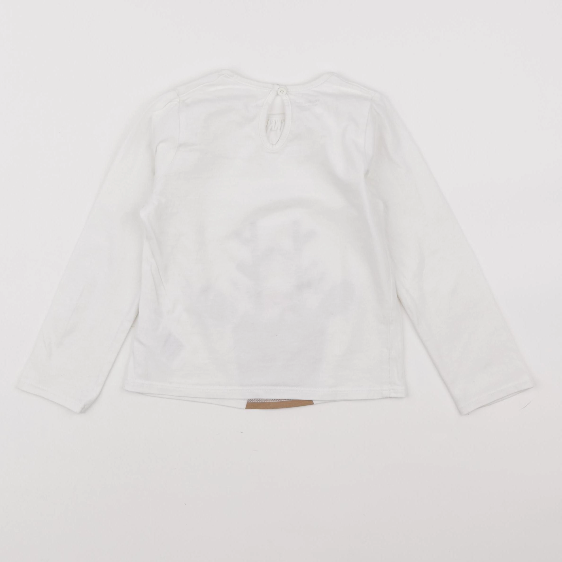 Vertbaudet - tee-shirt blanc, or - 36 mois