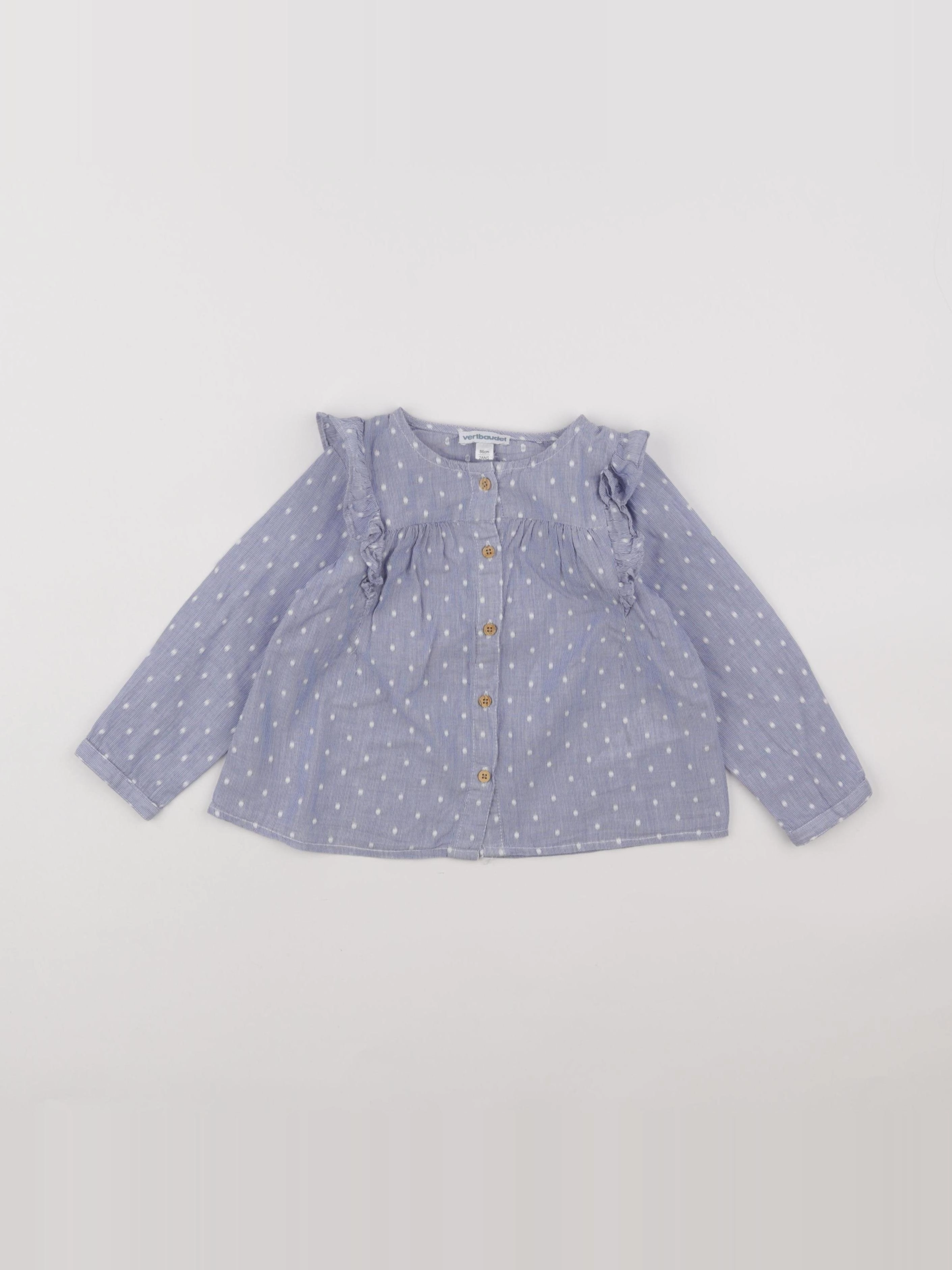 Vertbaudet - blouse bleu - 2 ans