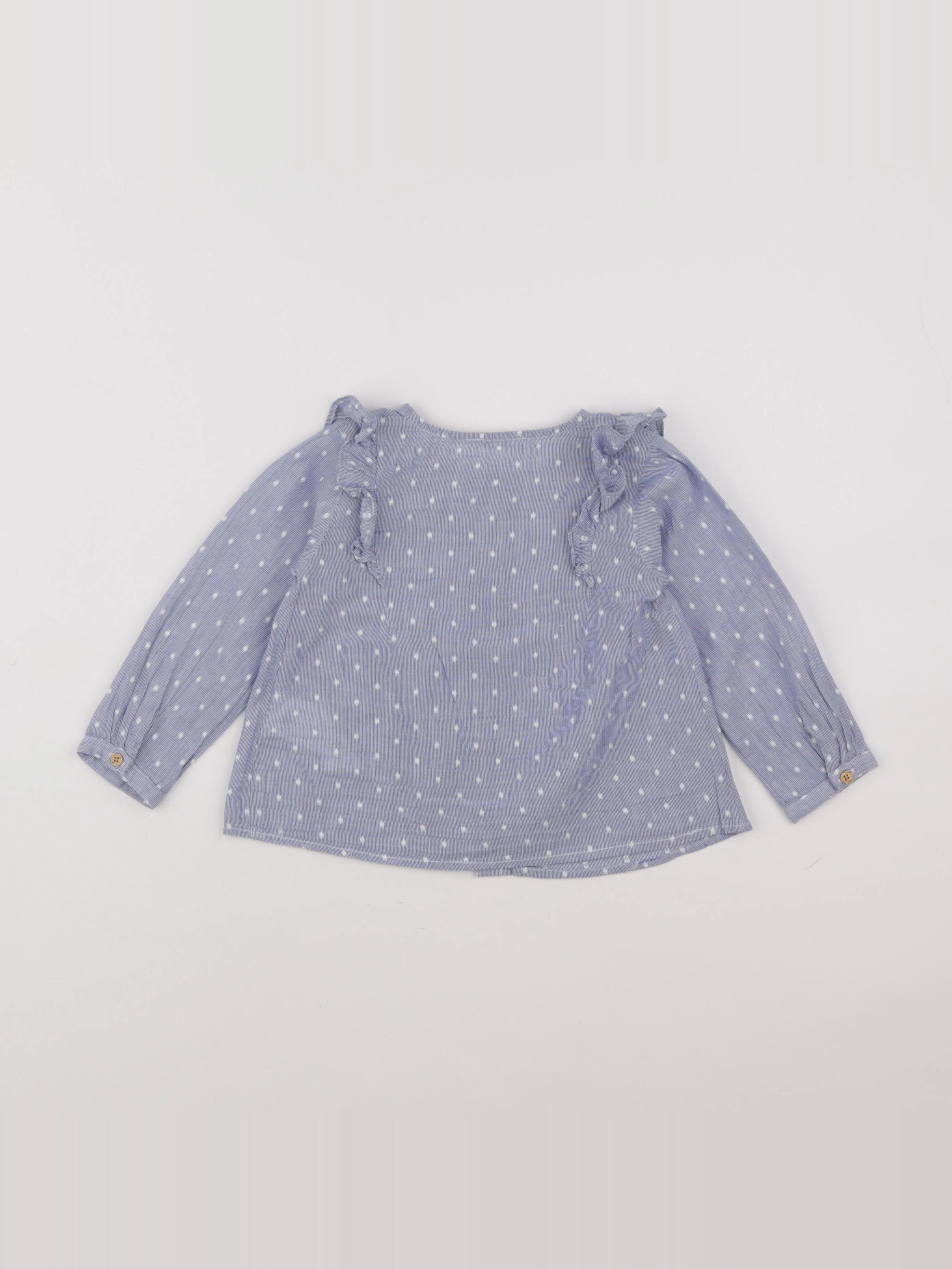 Vertbaudet - blouse bleu - 2 ans