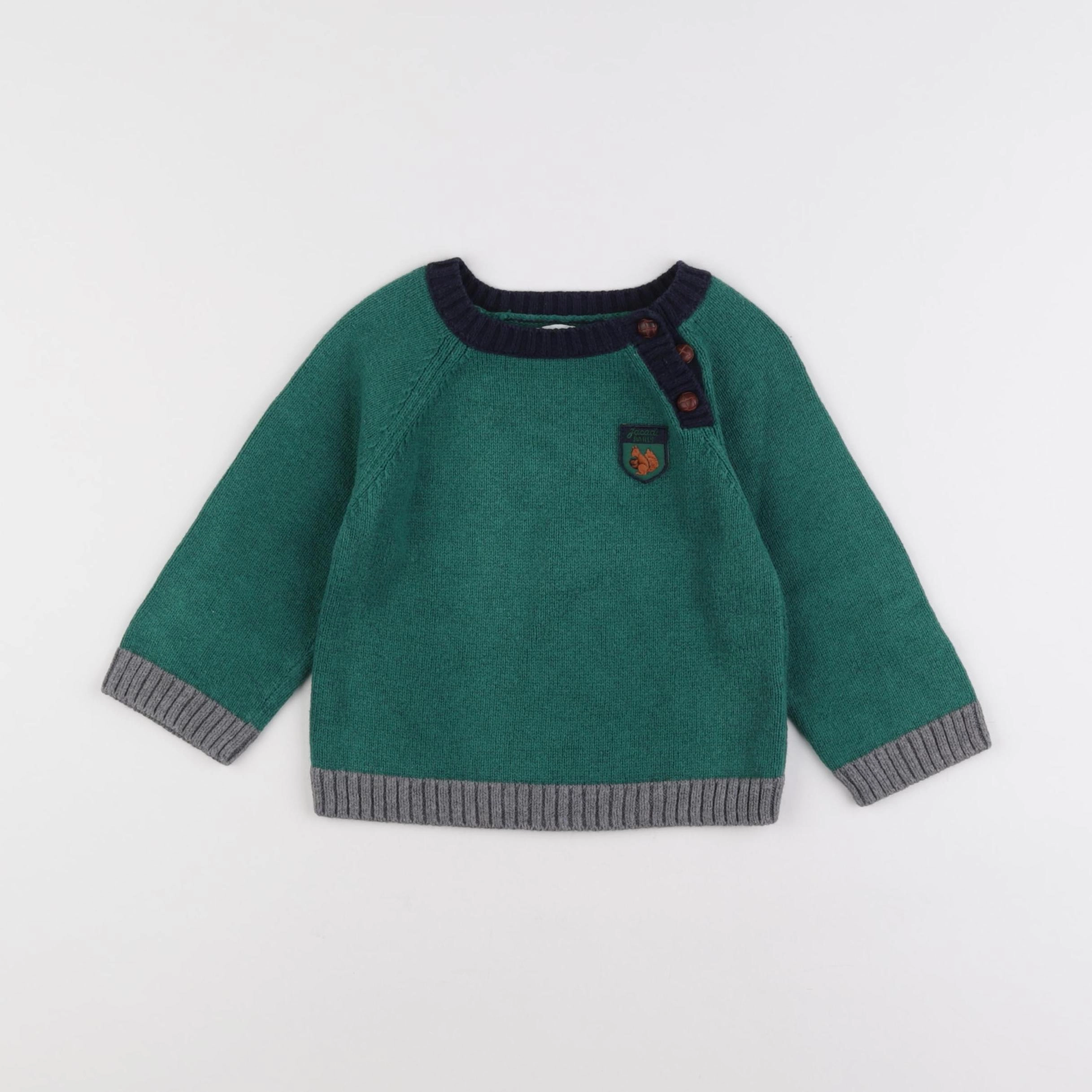 Jacadi - pull vert - 24 mois