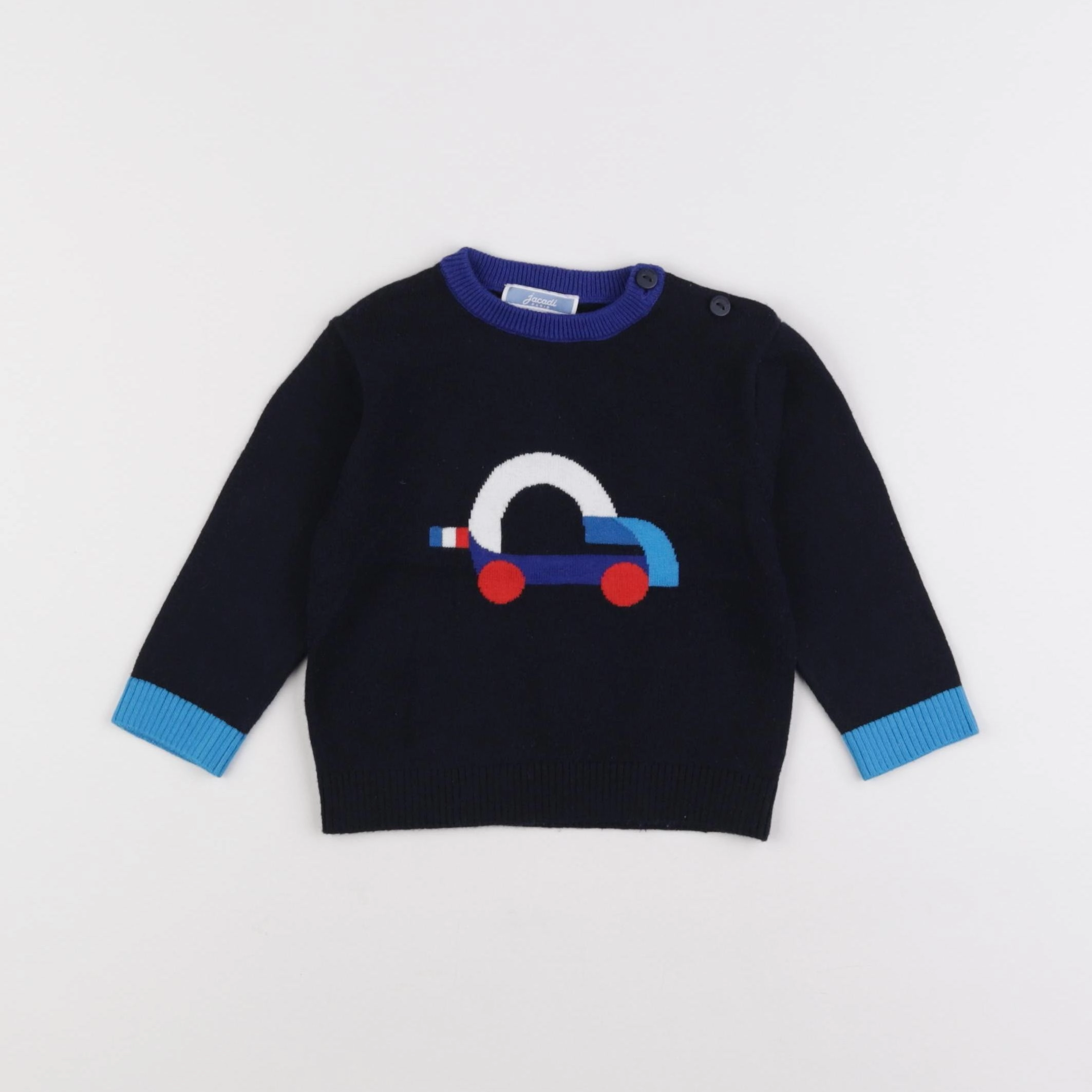 Jacadi - pull bleu - 12 mois