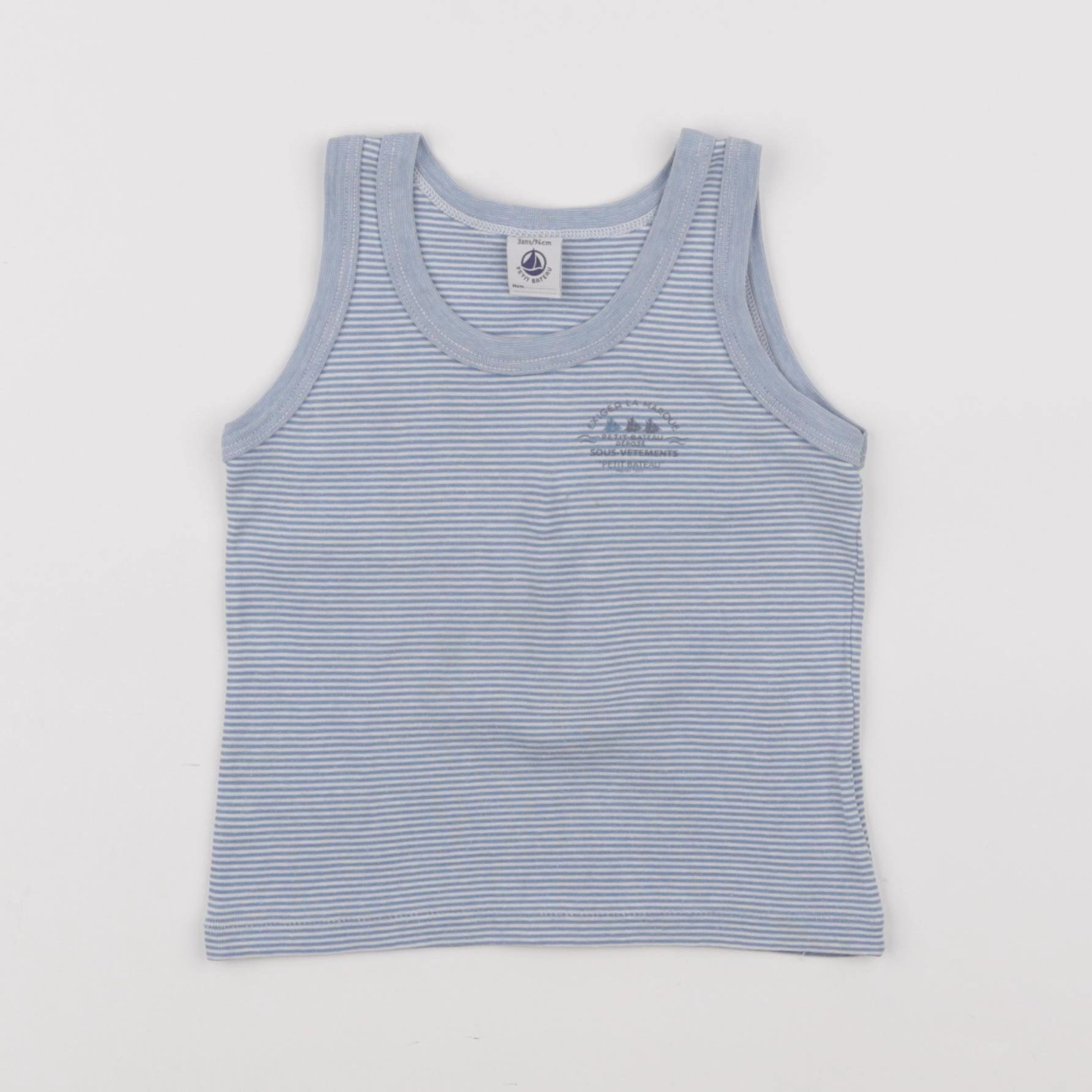 Petit Bateau - maillot de corps bleu - 36 mois
