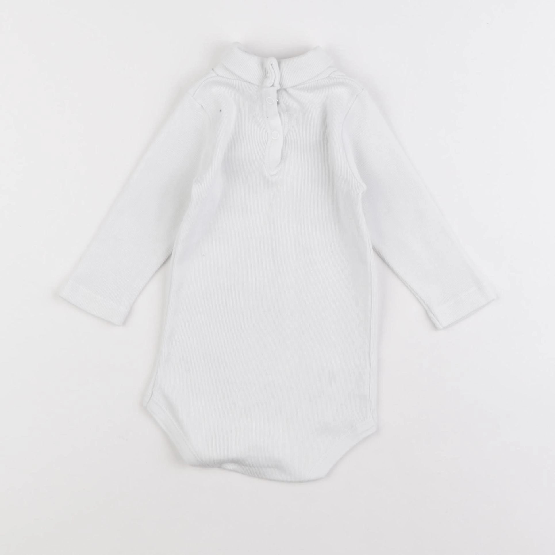 Petit Bateau - body à col blanc - 6 mois