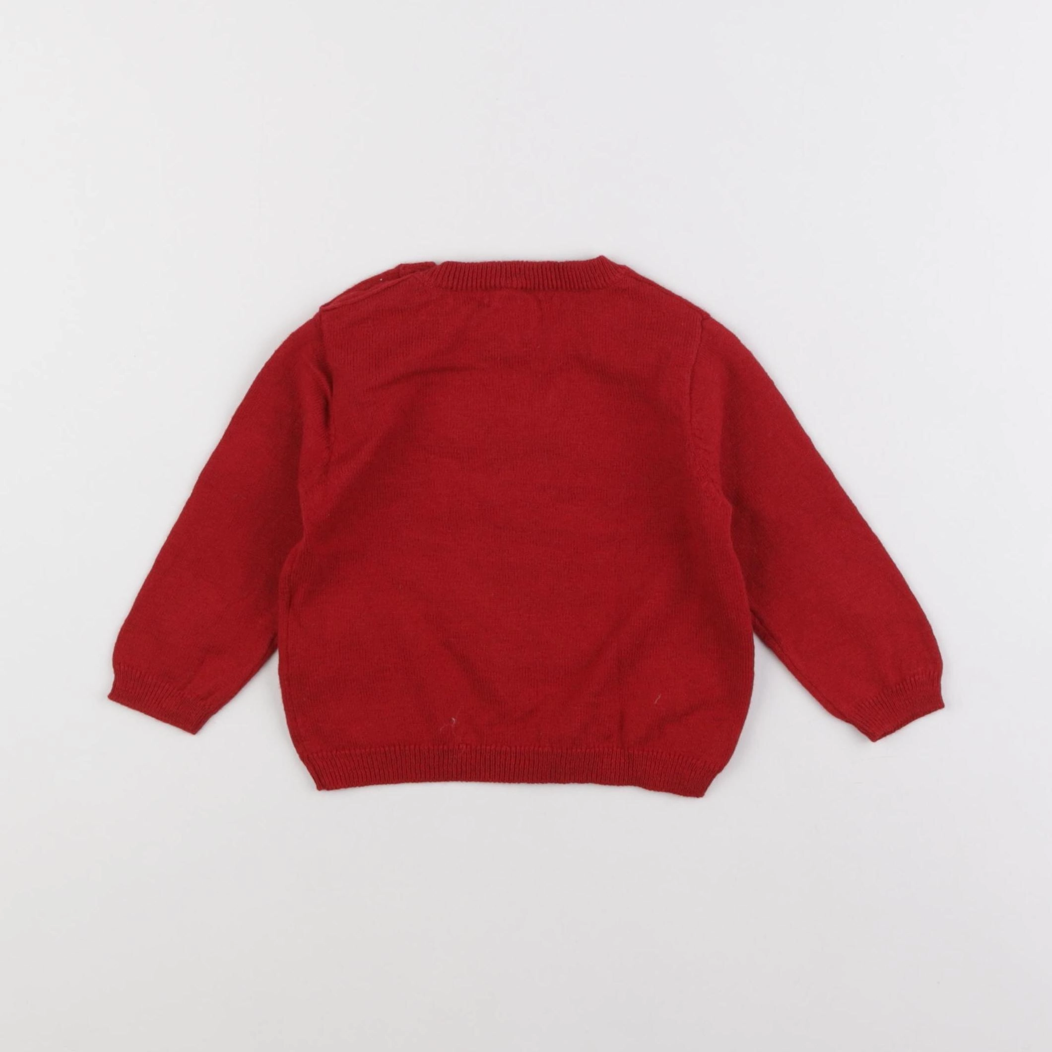Boutchou - pull rouge - 9 mois
