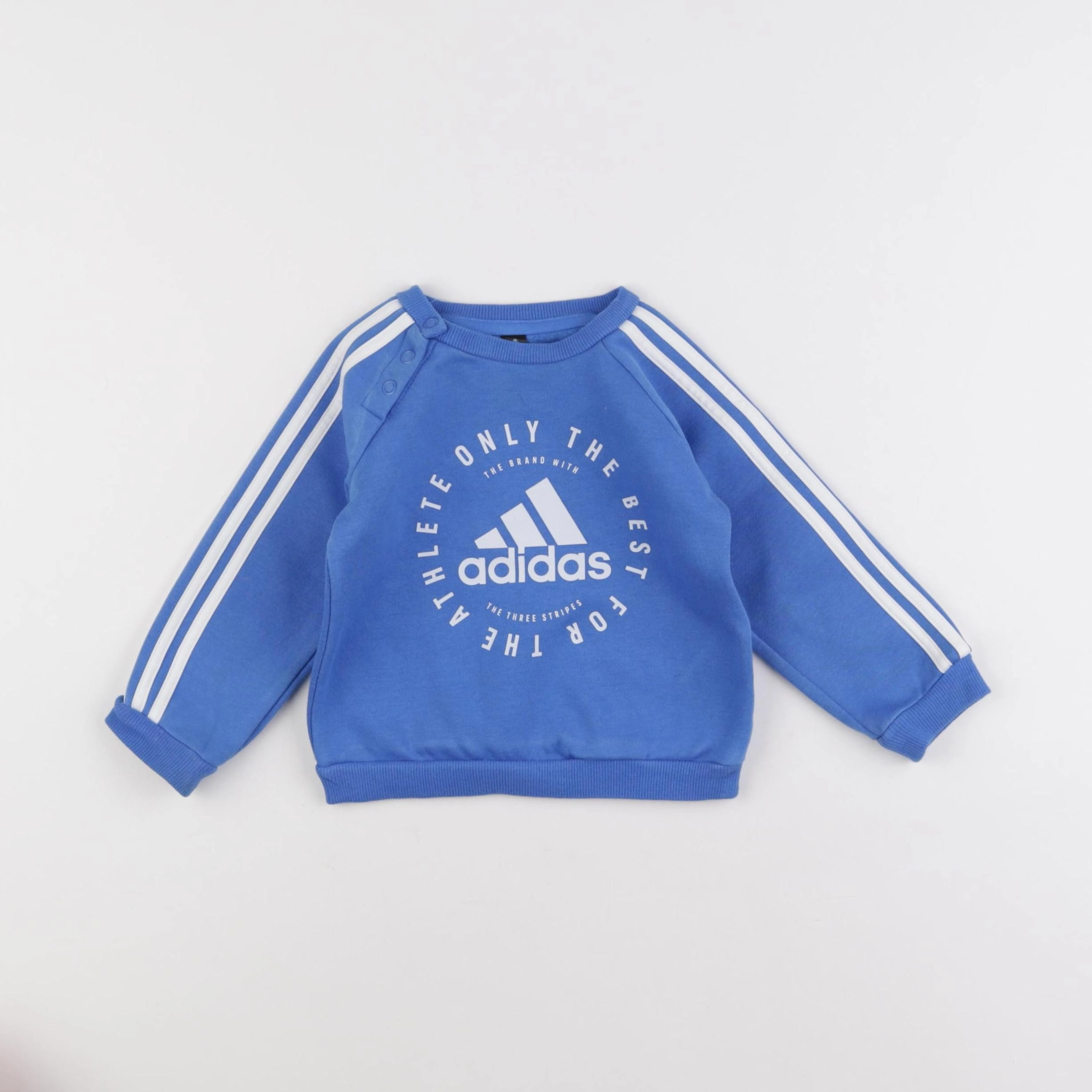 Adidas - sweat bleu - 6/9 mois