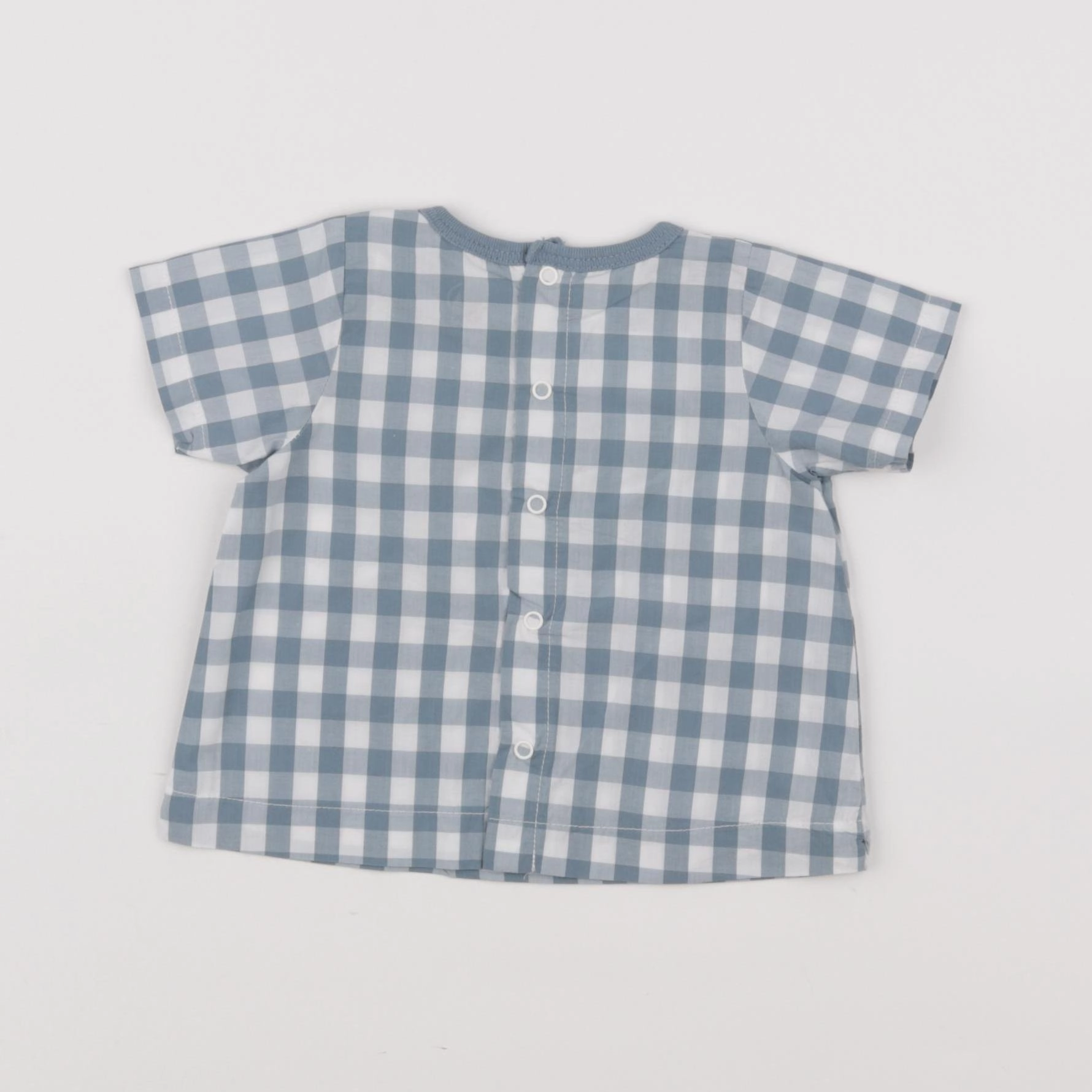 Petit Bateau - blouse bleu - 6 mois