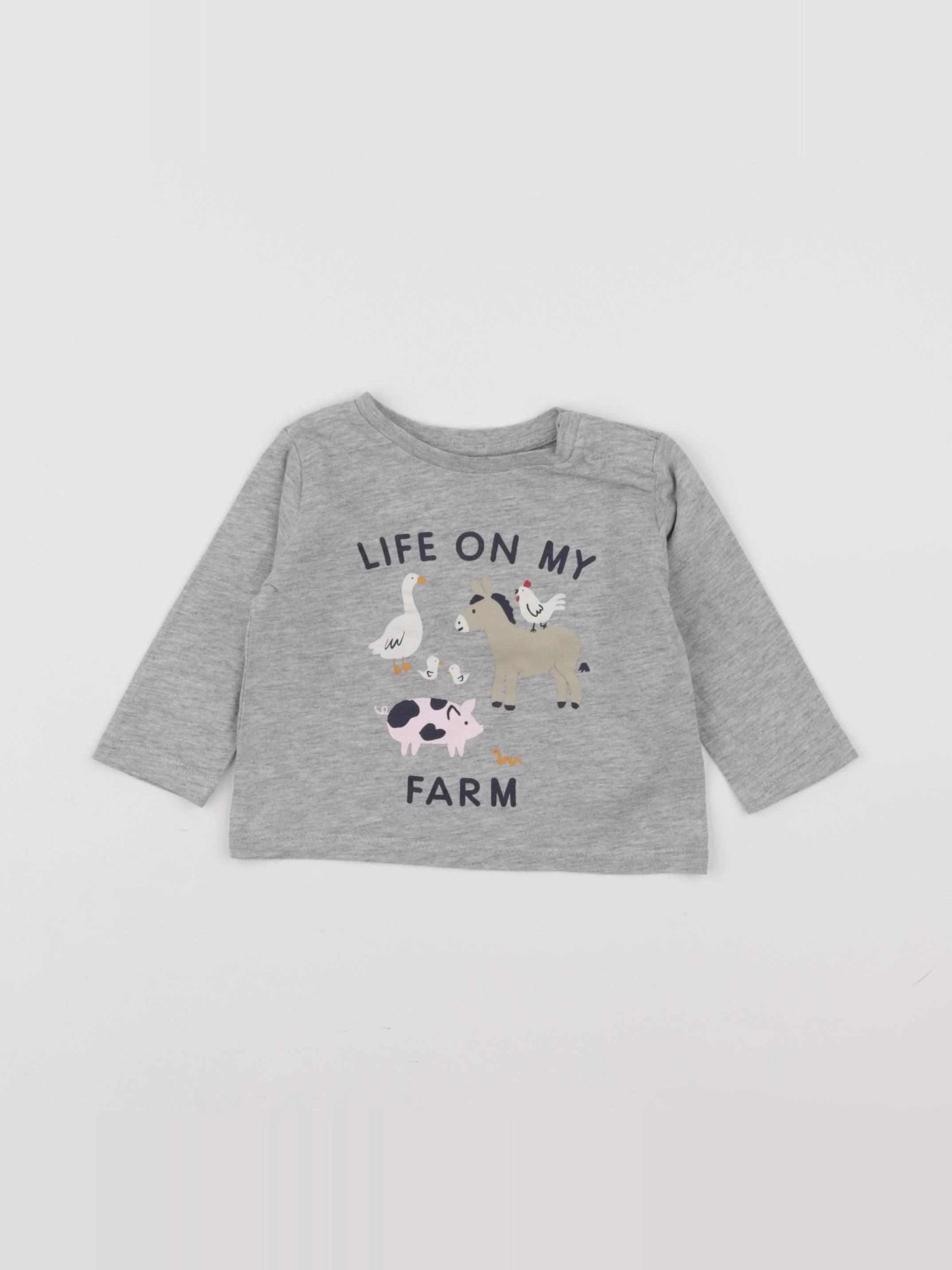 Boutchou - tee-shirt gris - 6 mois