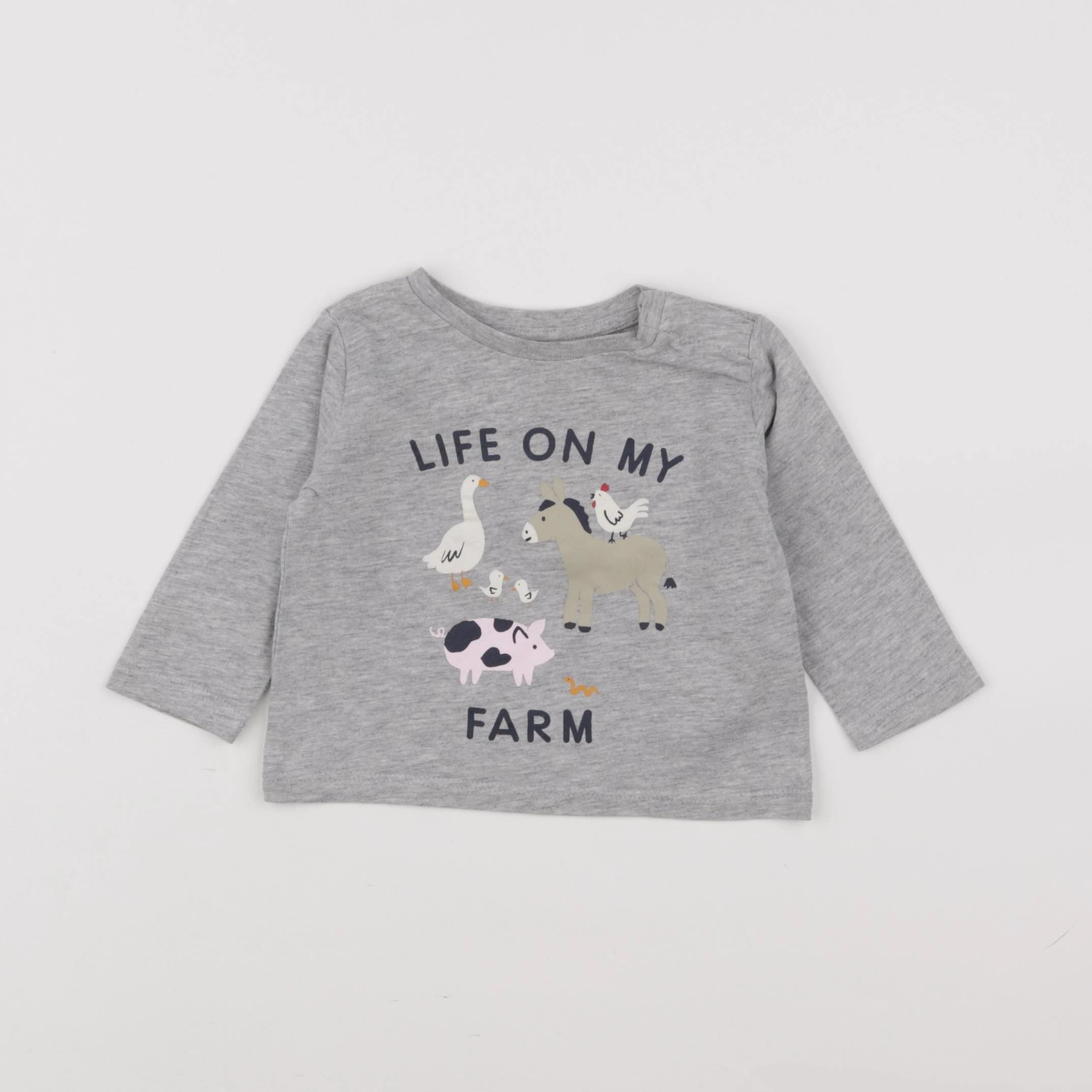 Boutchou - tee-shirt gris - 6 mois