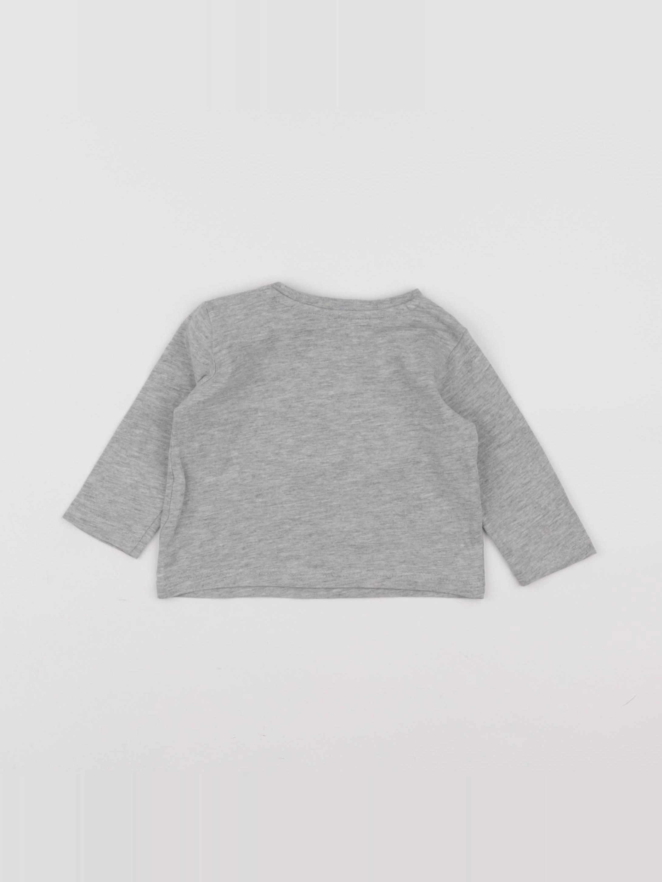 Boutchou - tee-shirt gris - 6 mois