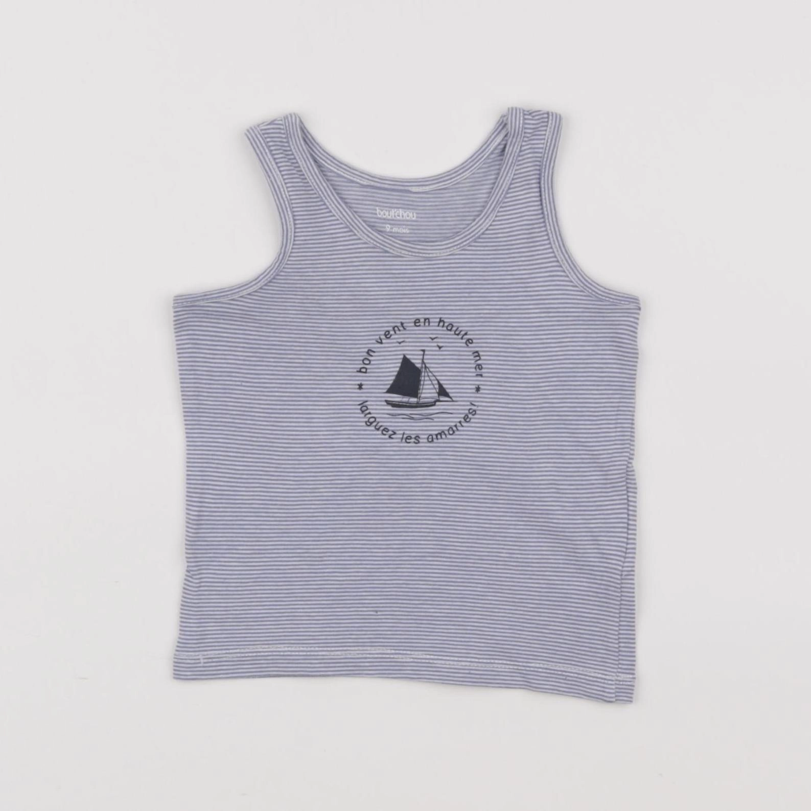 Boutchou - maillot de corps bleu - 9 mois