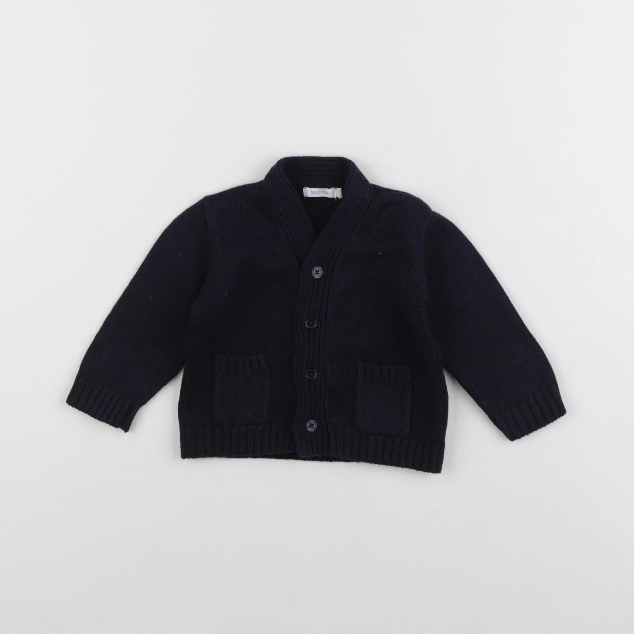 Boutchou - gilet bleu - 6 mois