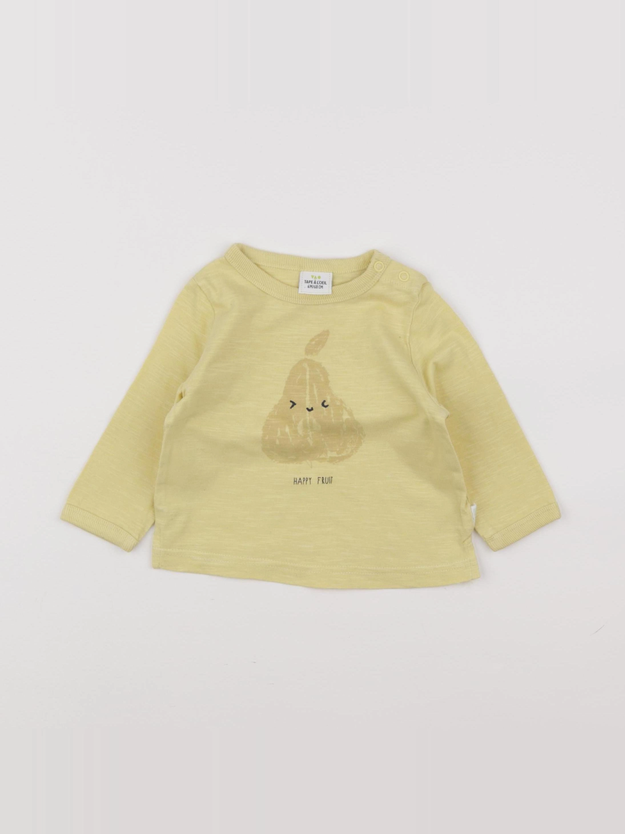 Tape à l'oeil - tee-shirt jaune - 6 mois