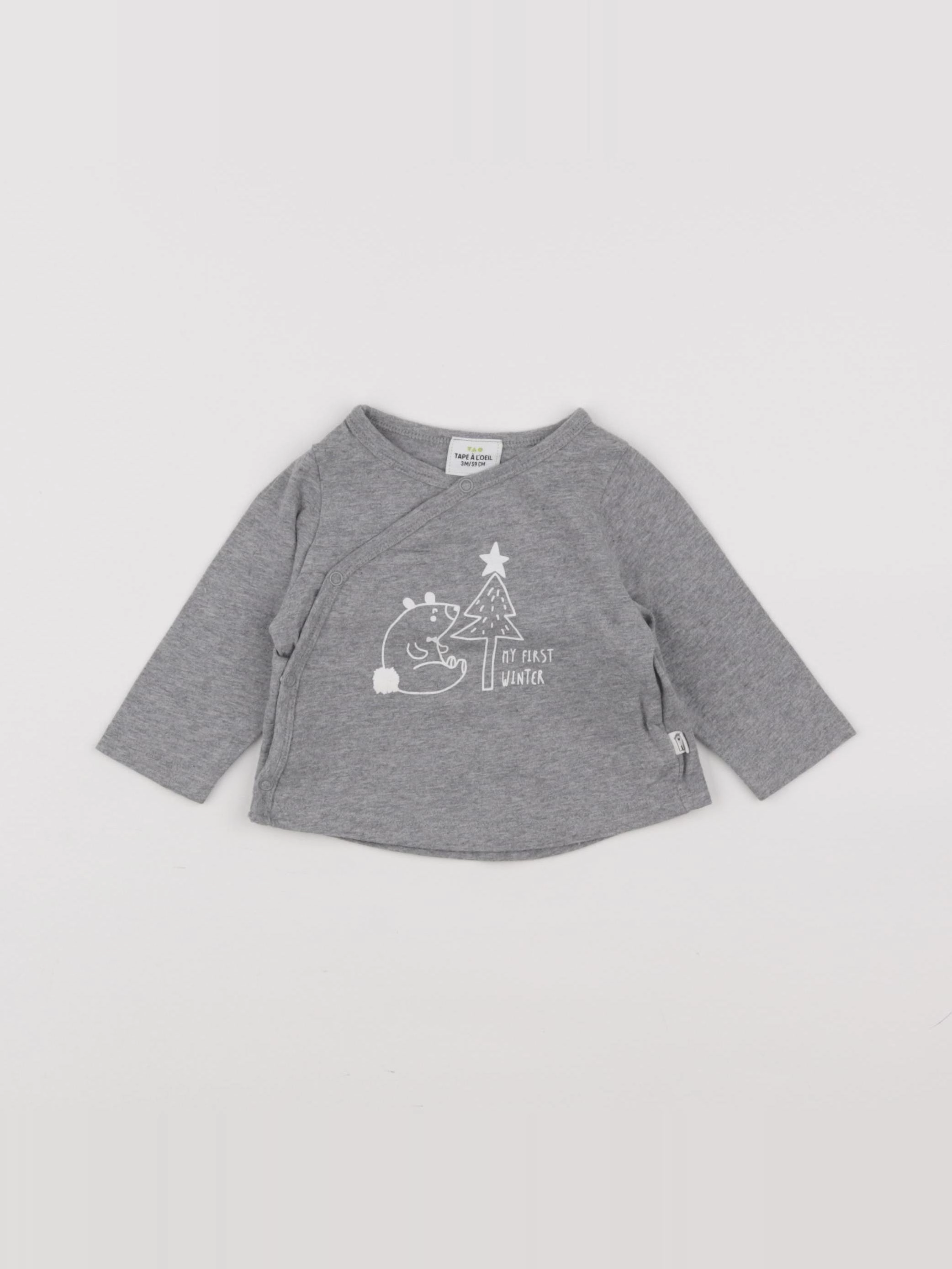 Tape à l'oeil - tee-shirt gris - 3 mois