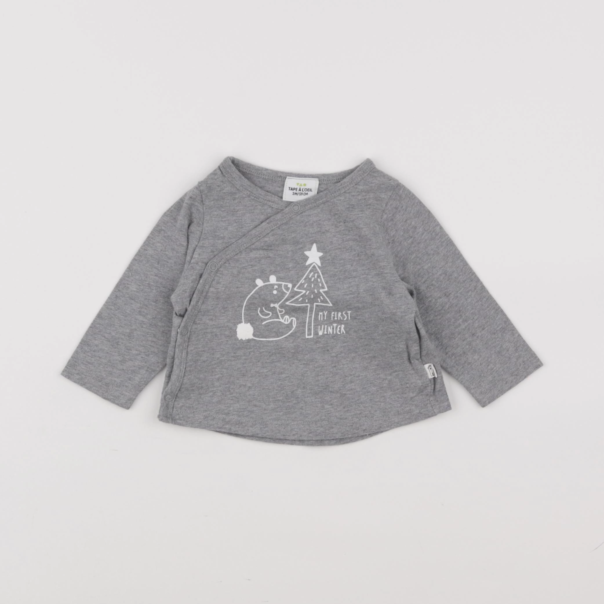 Tape à l'oeil - tee-shirt gris - 3 mois