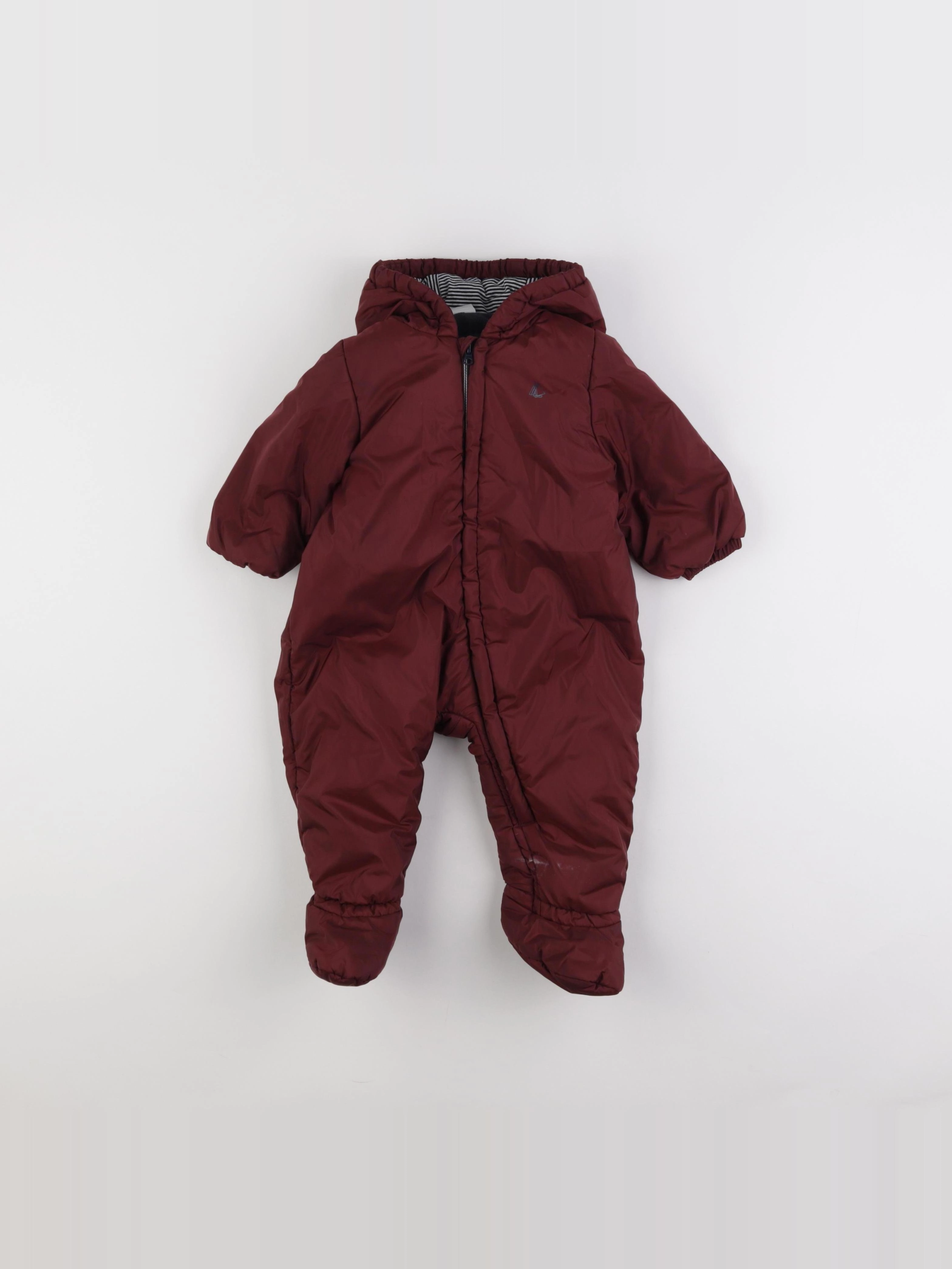 Petit Bateau - combi-pilote rouge - 12 mois