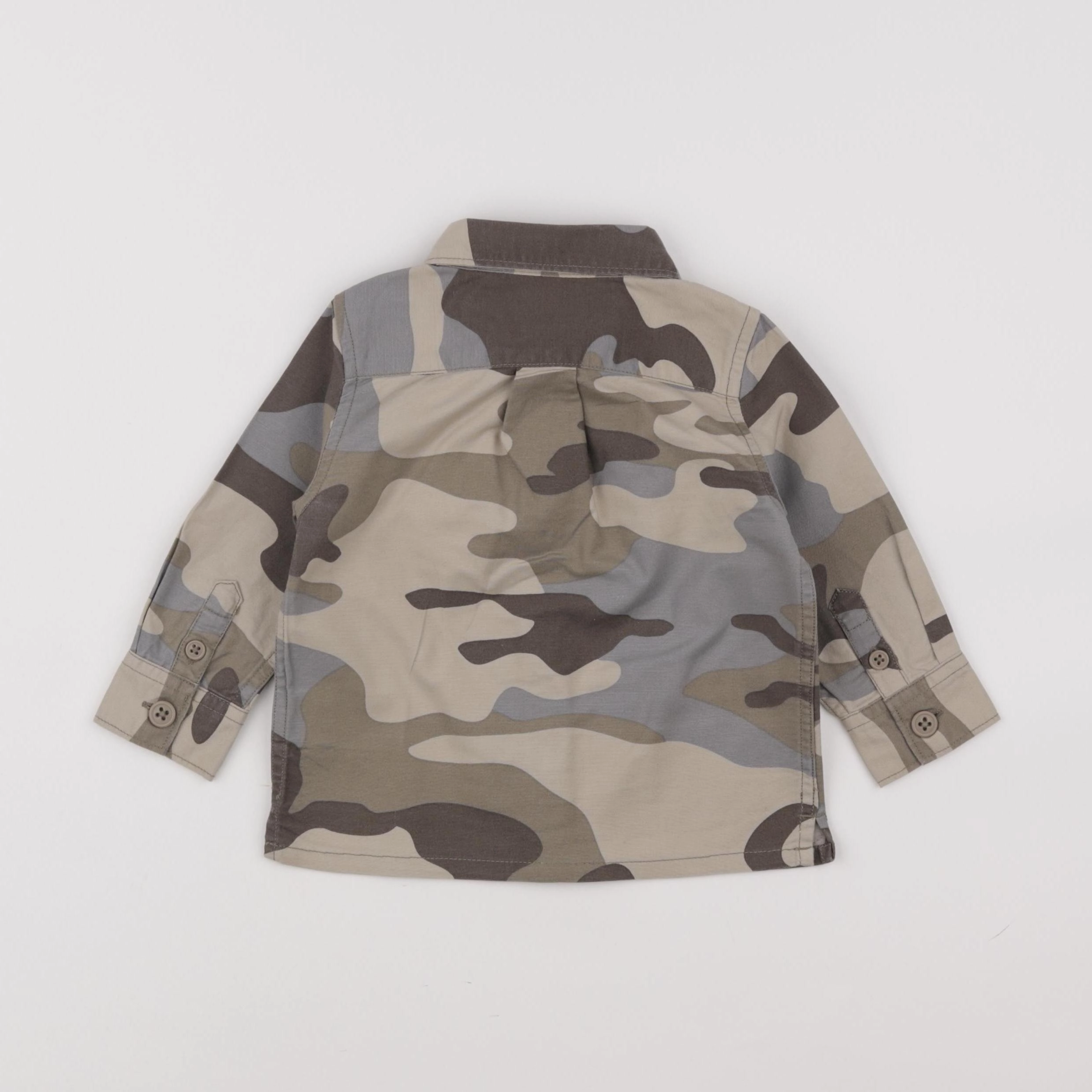 GAP - chemise beige, gris - 12/18 mois