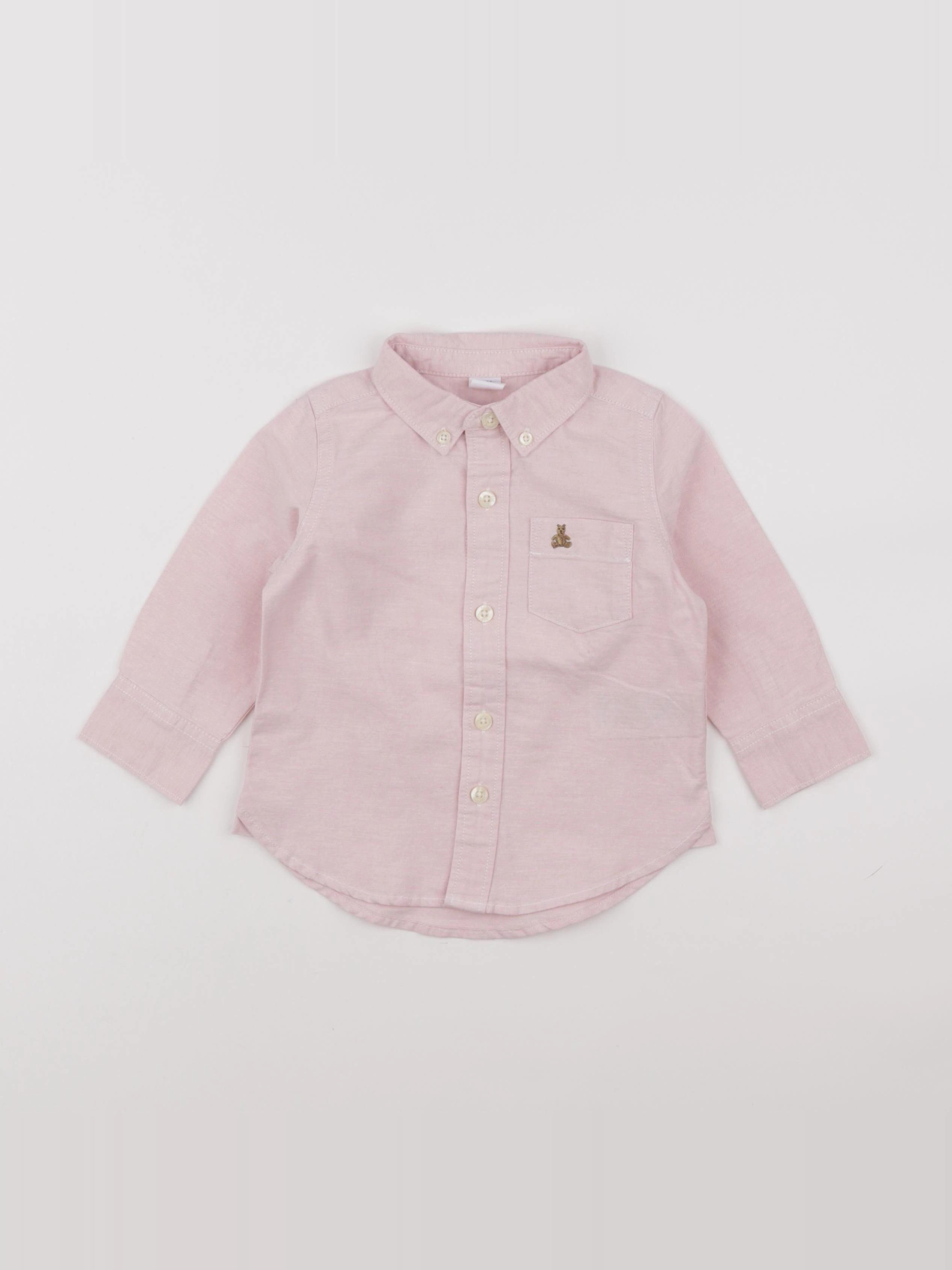 GAP - chemise rose - 12/18 mois