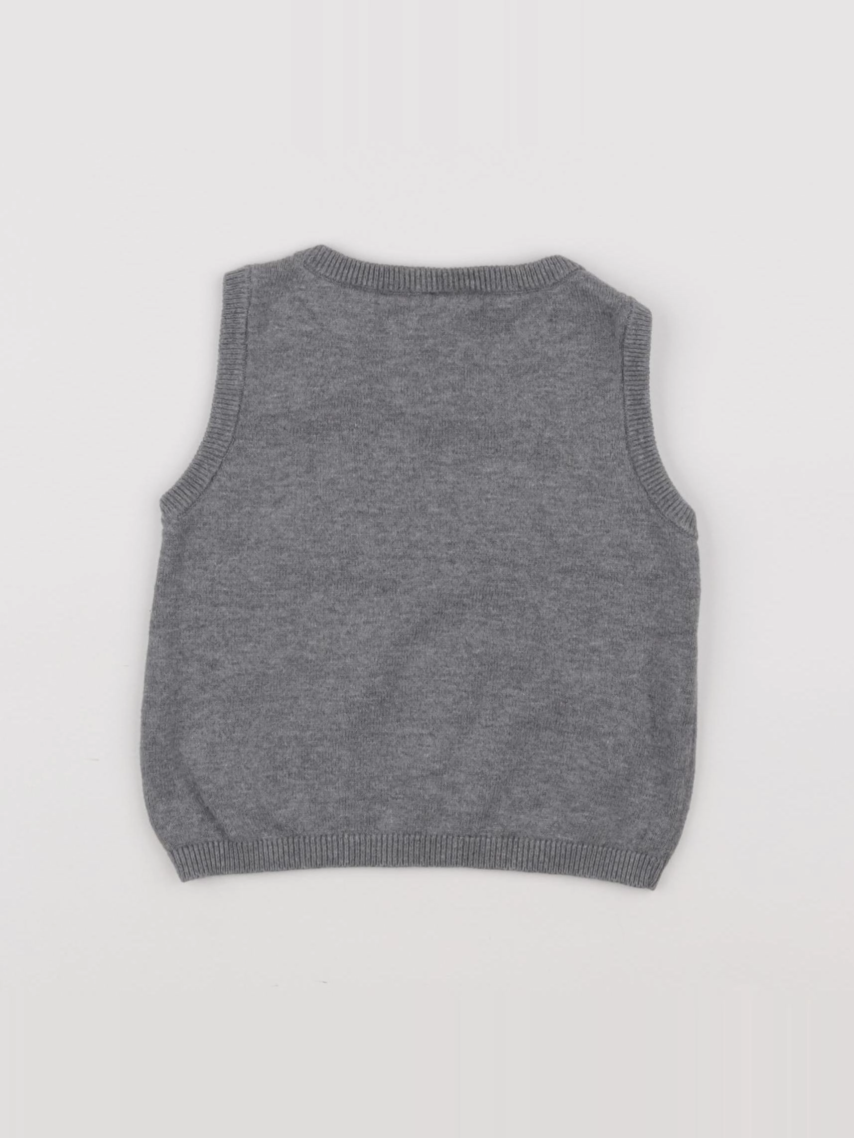 H&M - pull gris - 9/12 mois