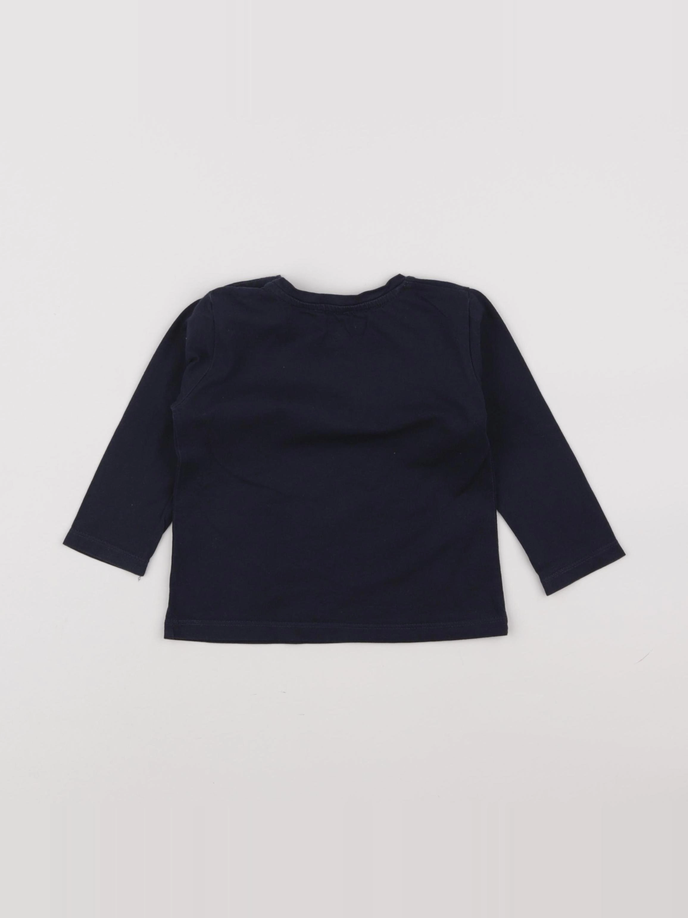 Boutchou - tee-shirt bleu - 12 mois