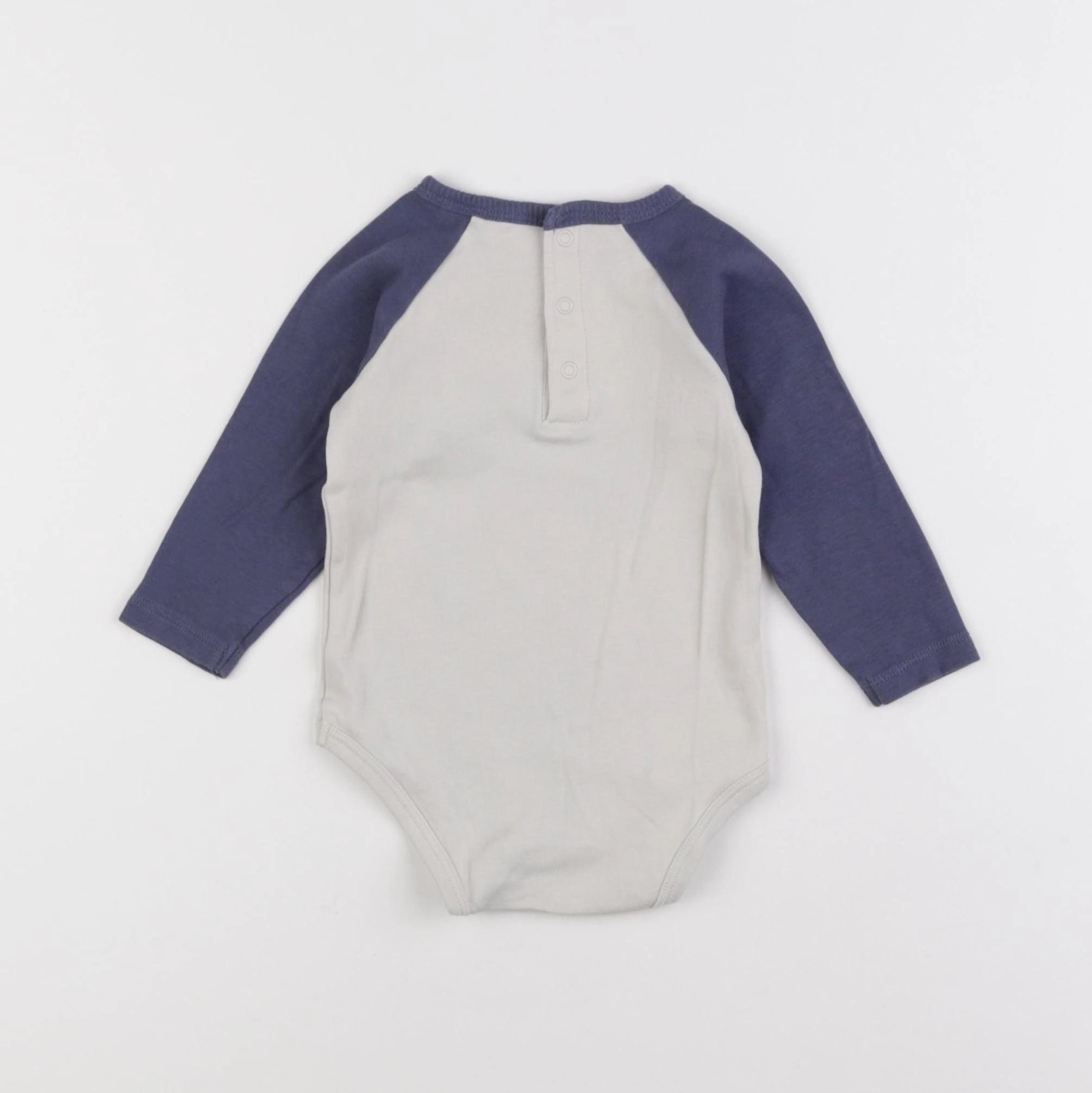 Vertbaudet - body blanc, bleu - 12 mois