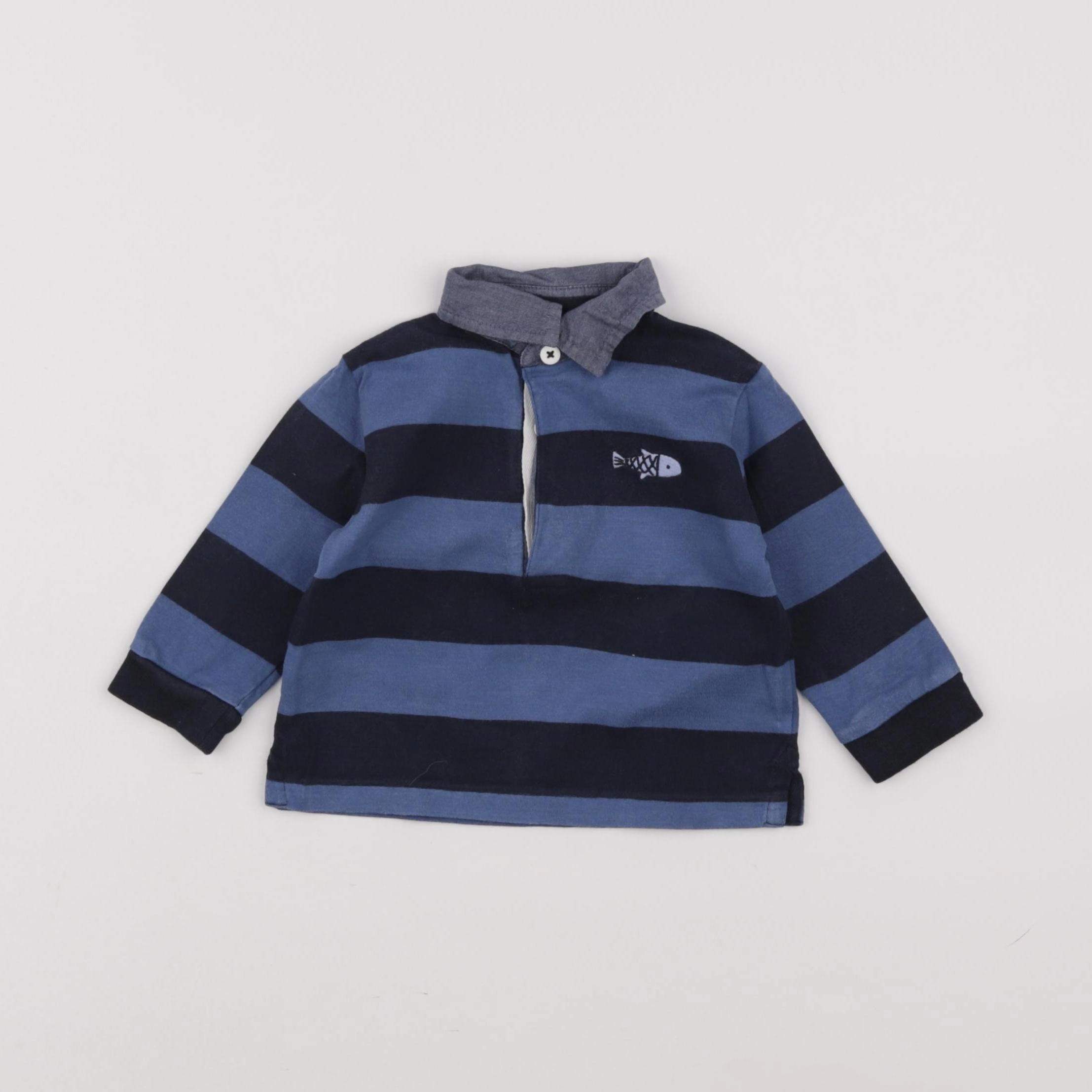 Boutchou - polo bleu - 6 mois