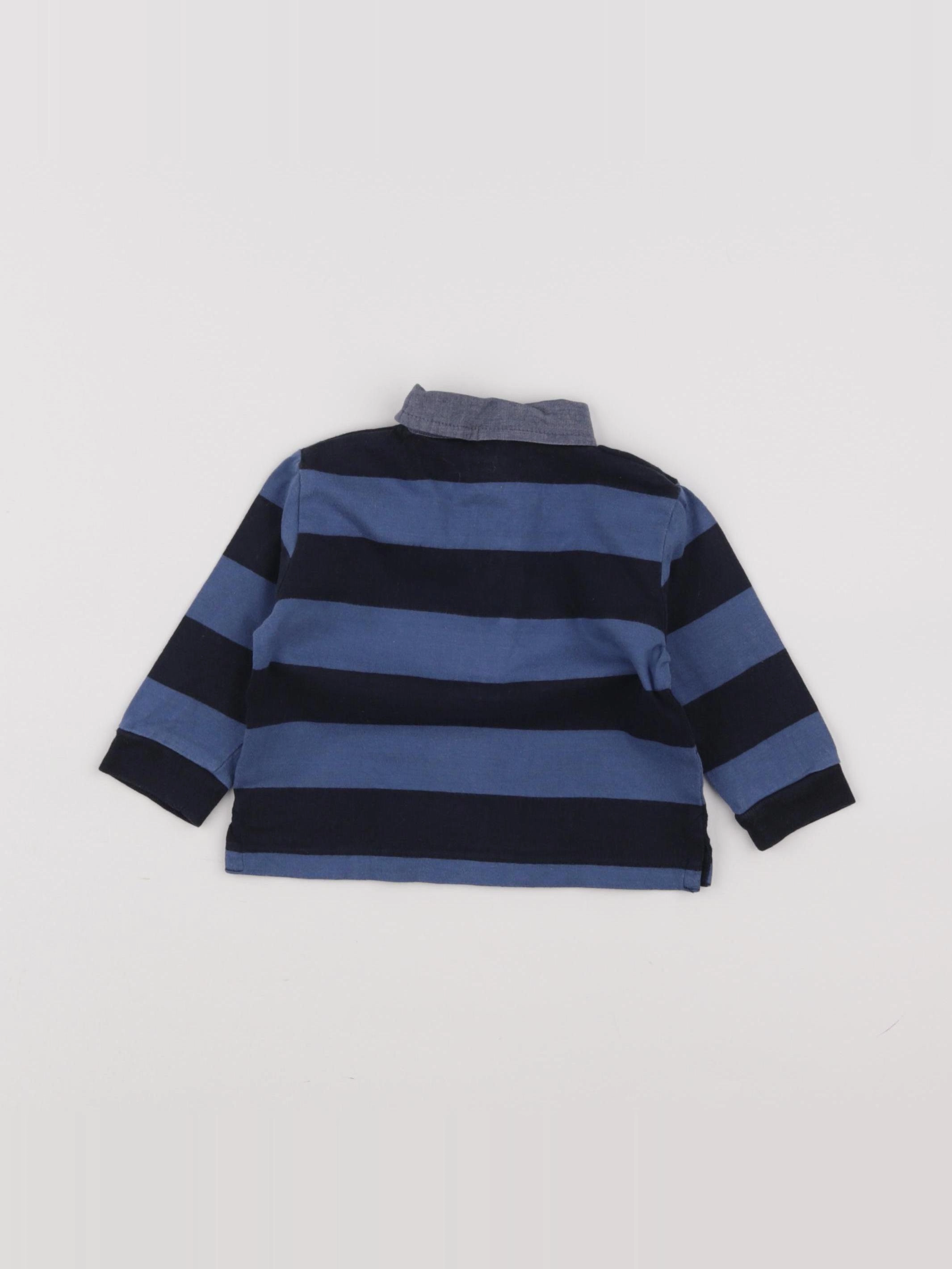Boutchou - polo bleu - 6 mois