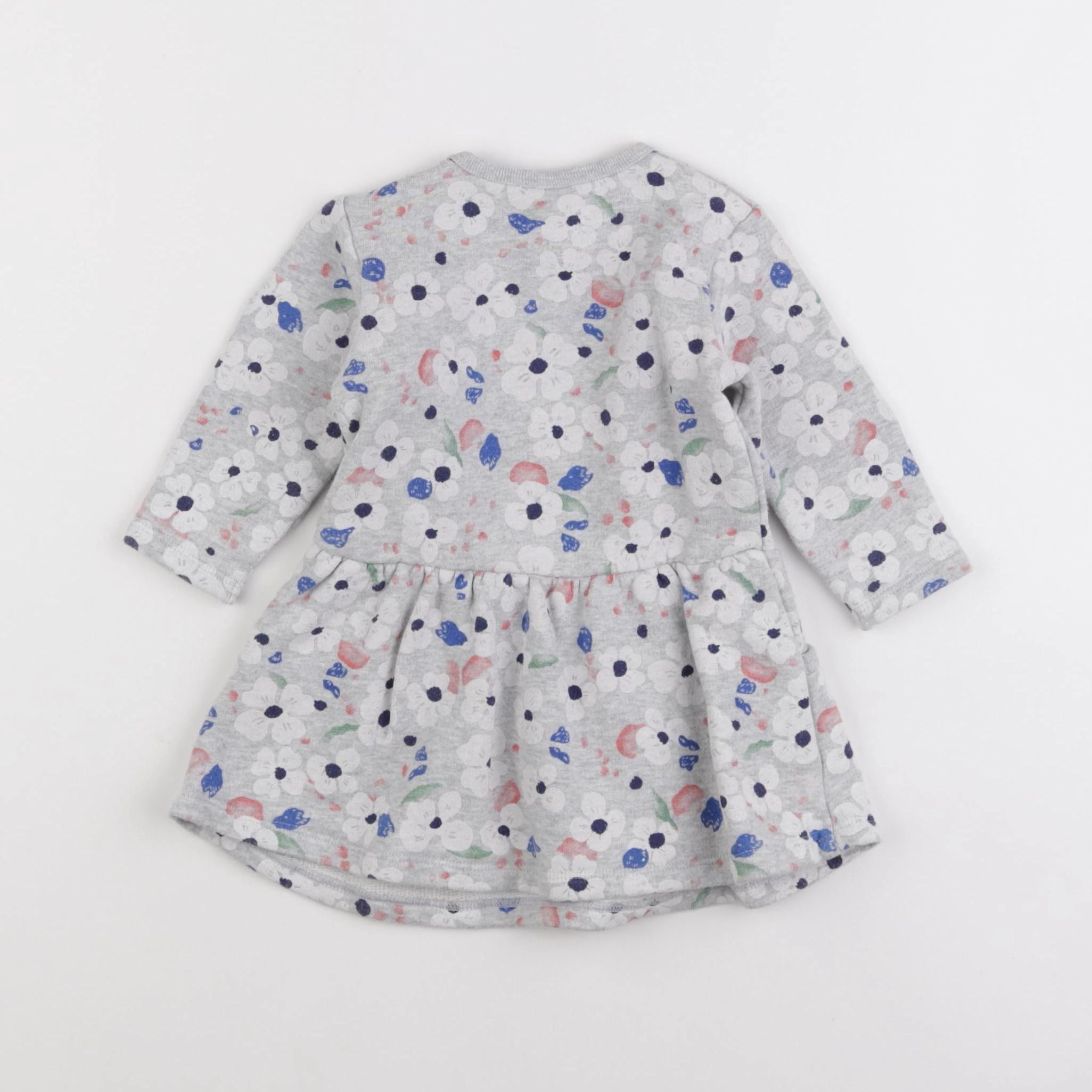 Petit Bateau - robe gris - 6 mois