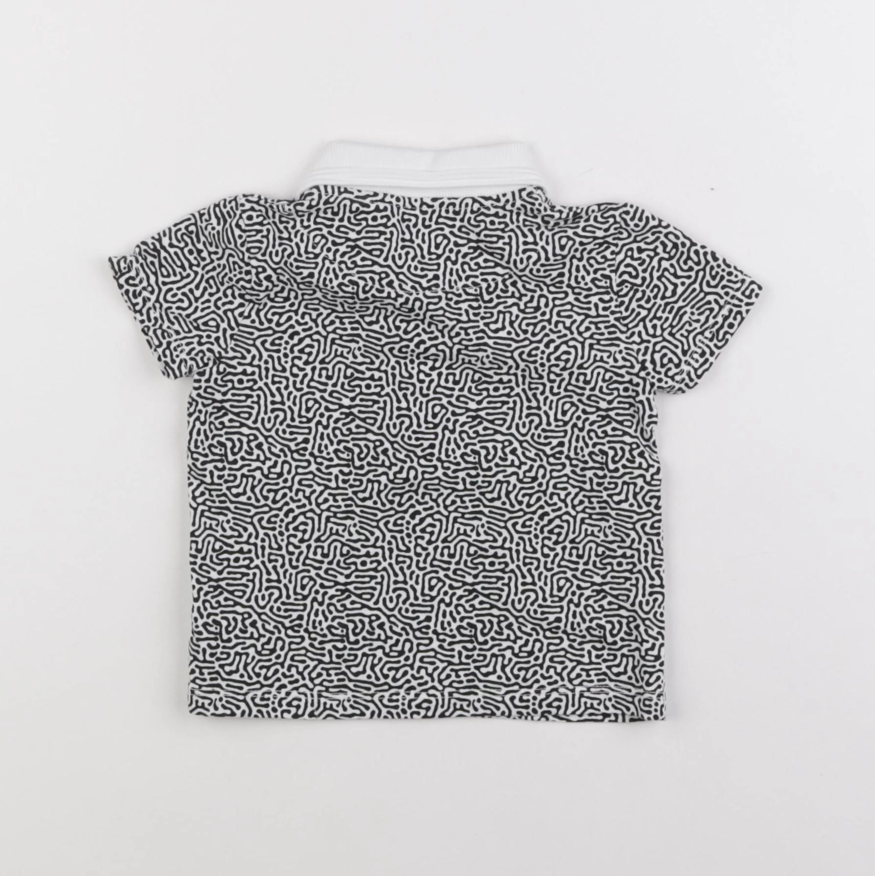 IKKS - polo blanc, noir - 12 mois