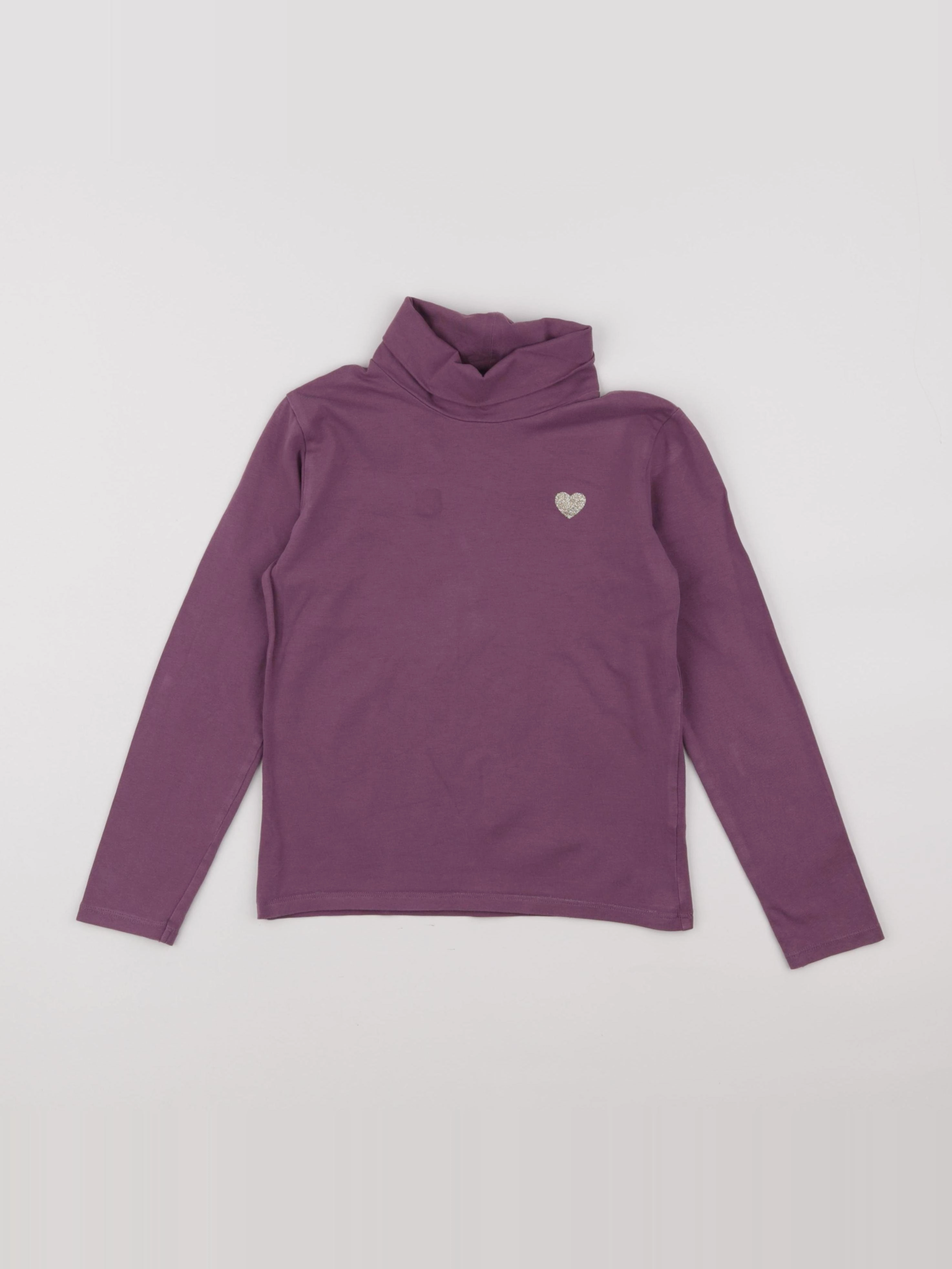 Vertbaudet - sous-pull violet - 8 ans
