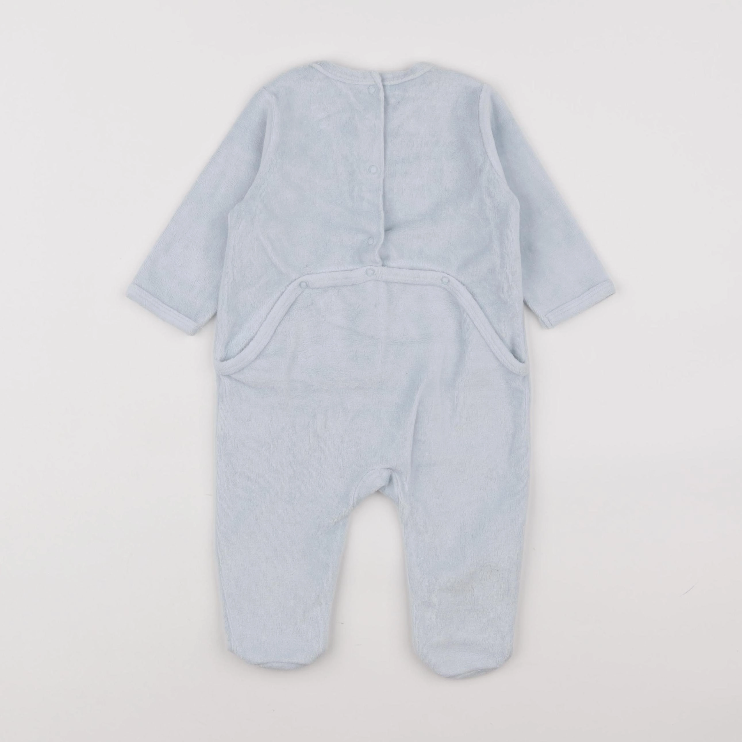 Vertbaudet - pyjama velours bleu - 6 mois